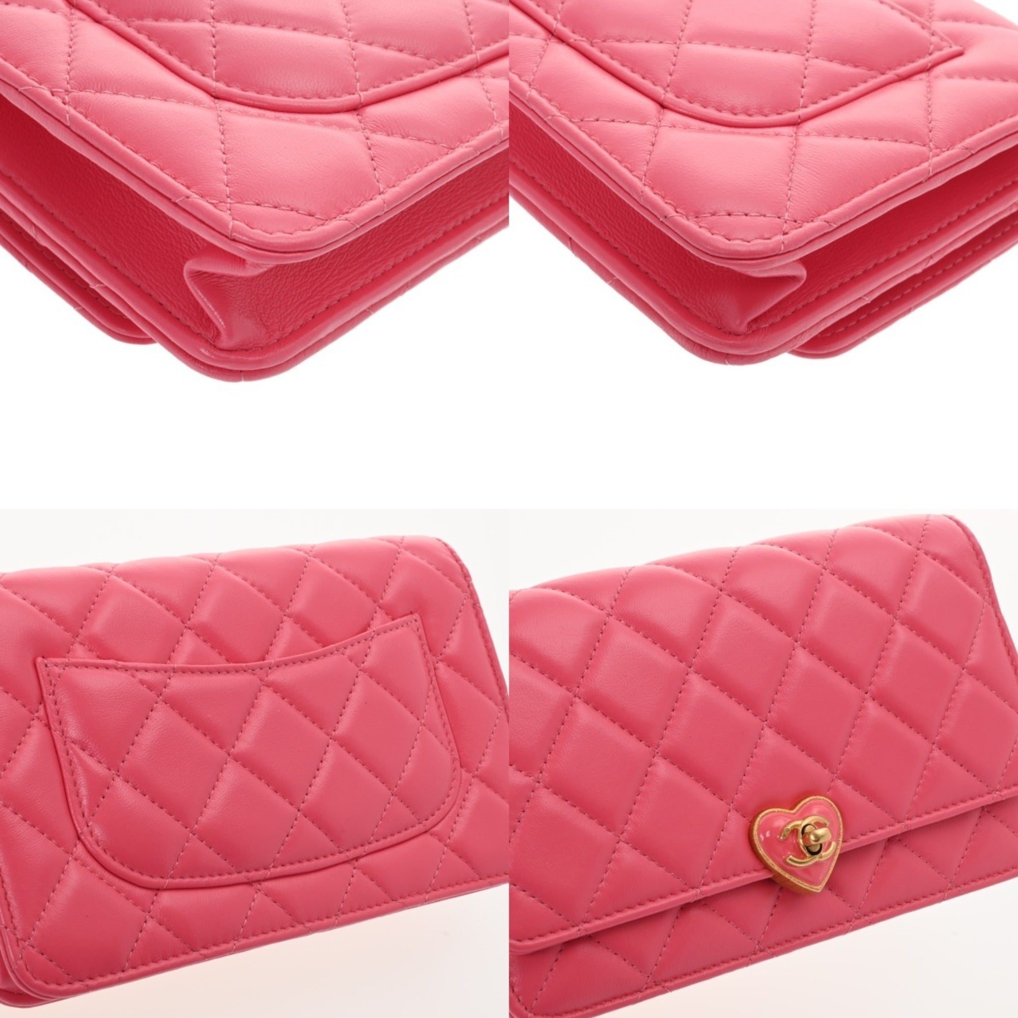Chanel Pink Leather Shoulder Bag (Pre-Owned)