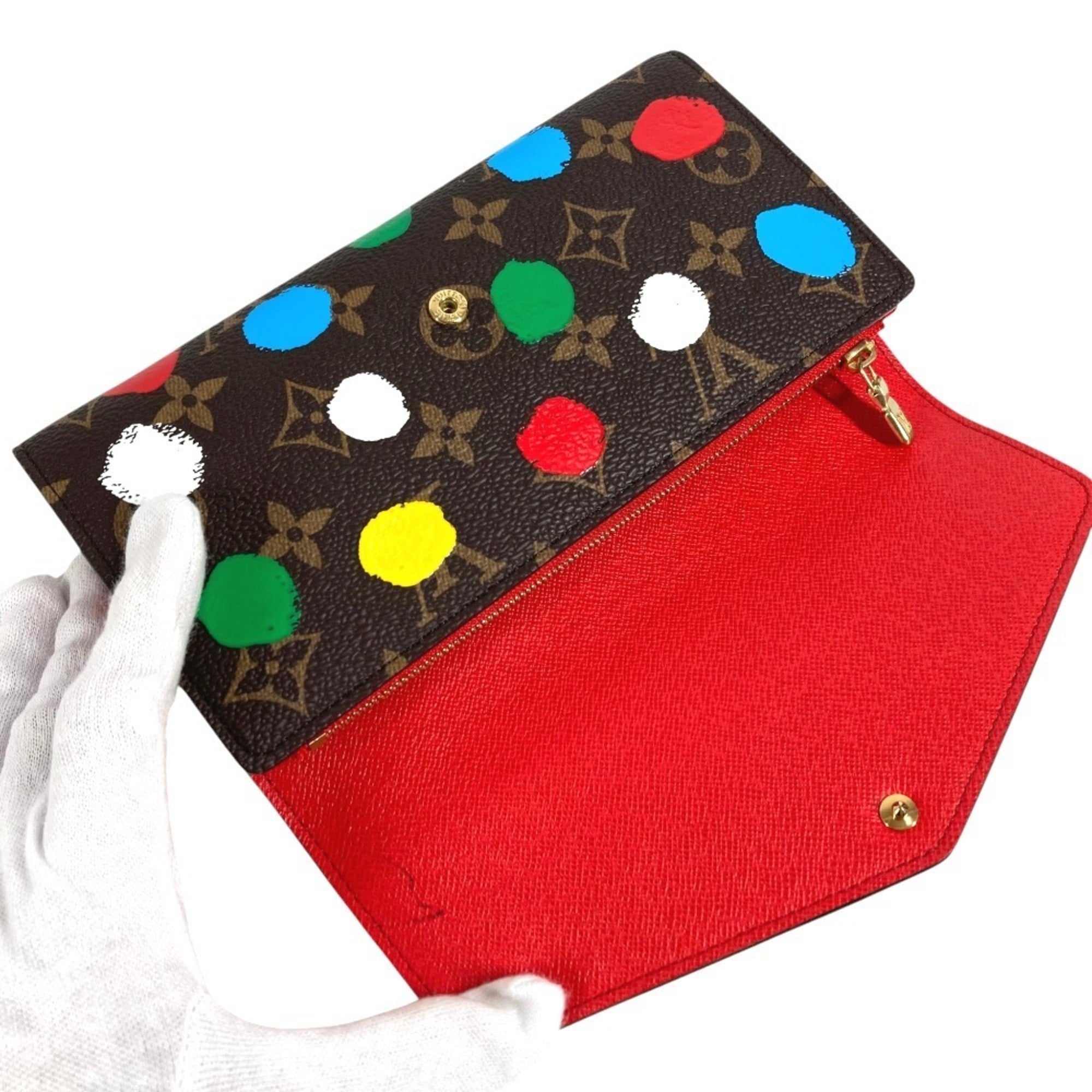 Louis Vuitton Brown Multi-Color Monogram Canvas Long Wallet (Bi-Fold) (Pre-Owned)