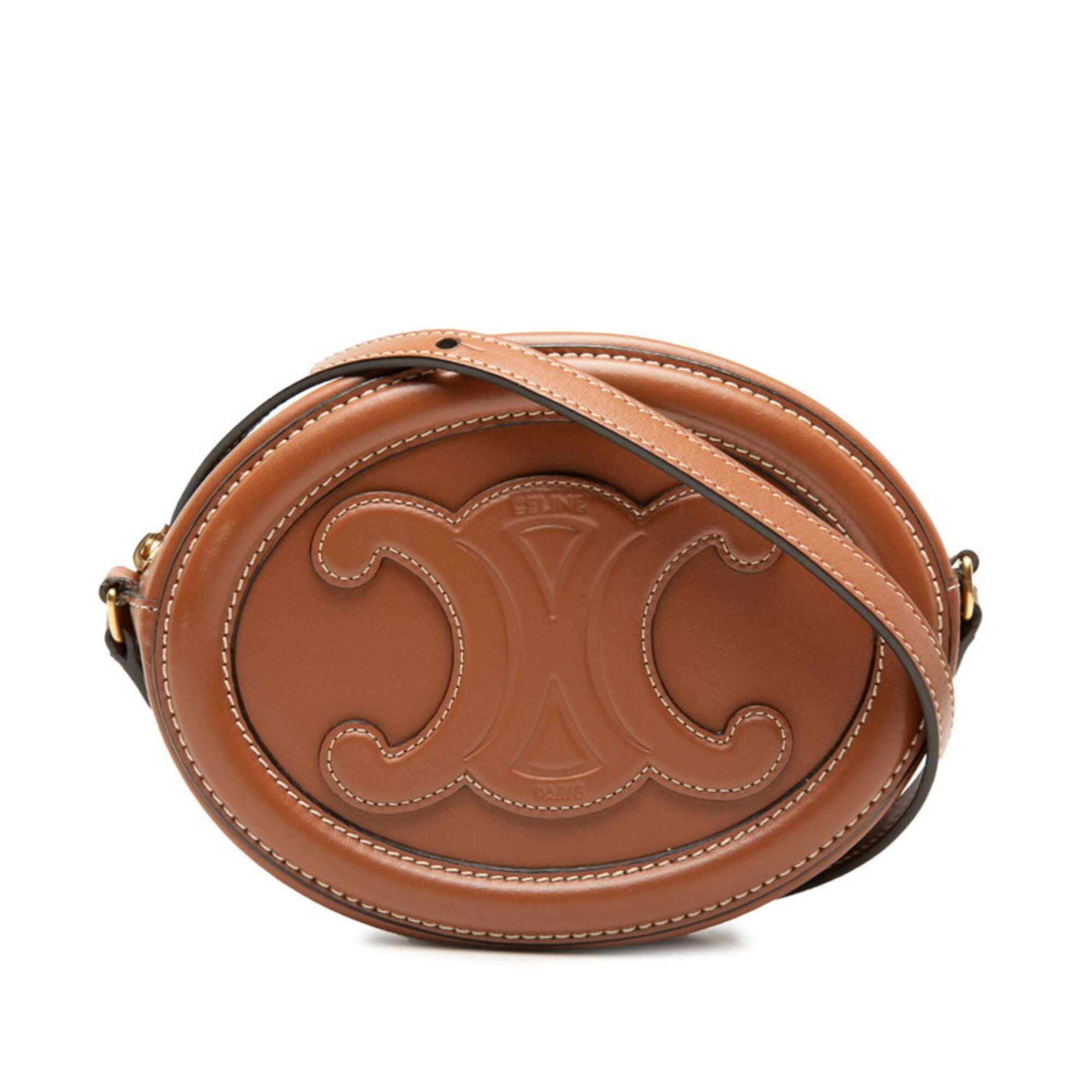 Celine Brown Leather Shoulder Bag (Pre-Owned)