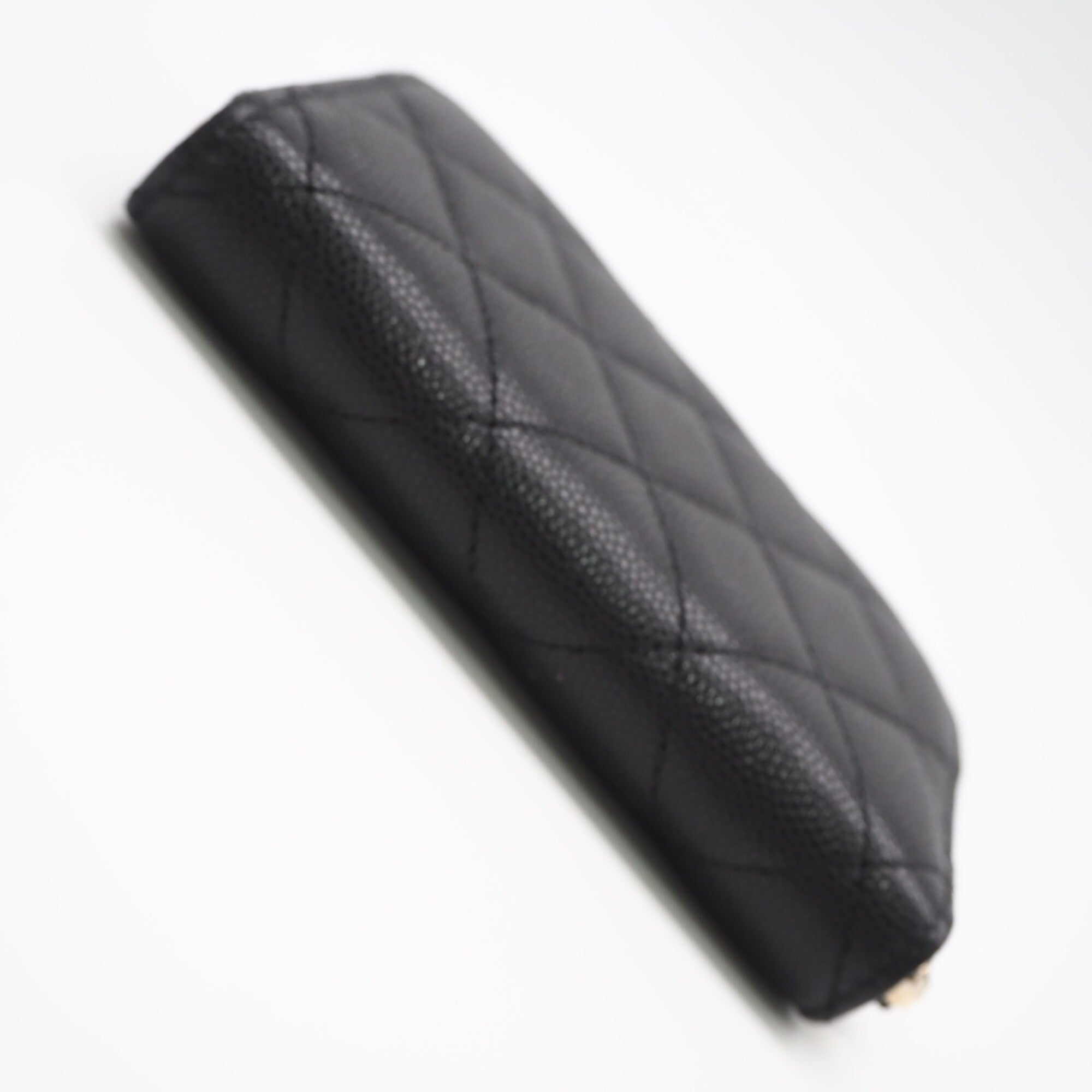 Chanel Matelasse Black Grained Calfskin Coin Purse/Coin Case (Pre-Owned)