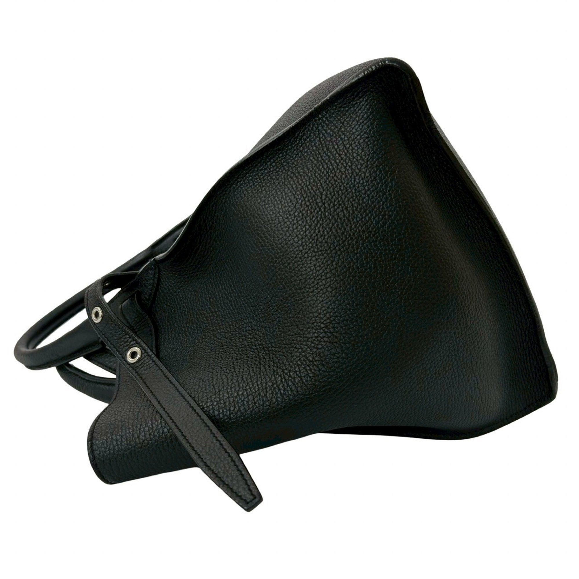 Celine Black Leather Handbag Shoulder Bag Tote Bag (Pre-Owned)