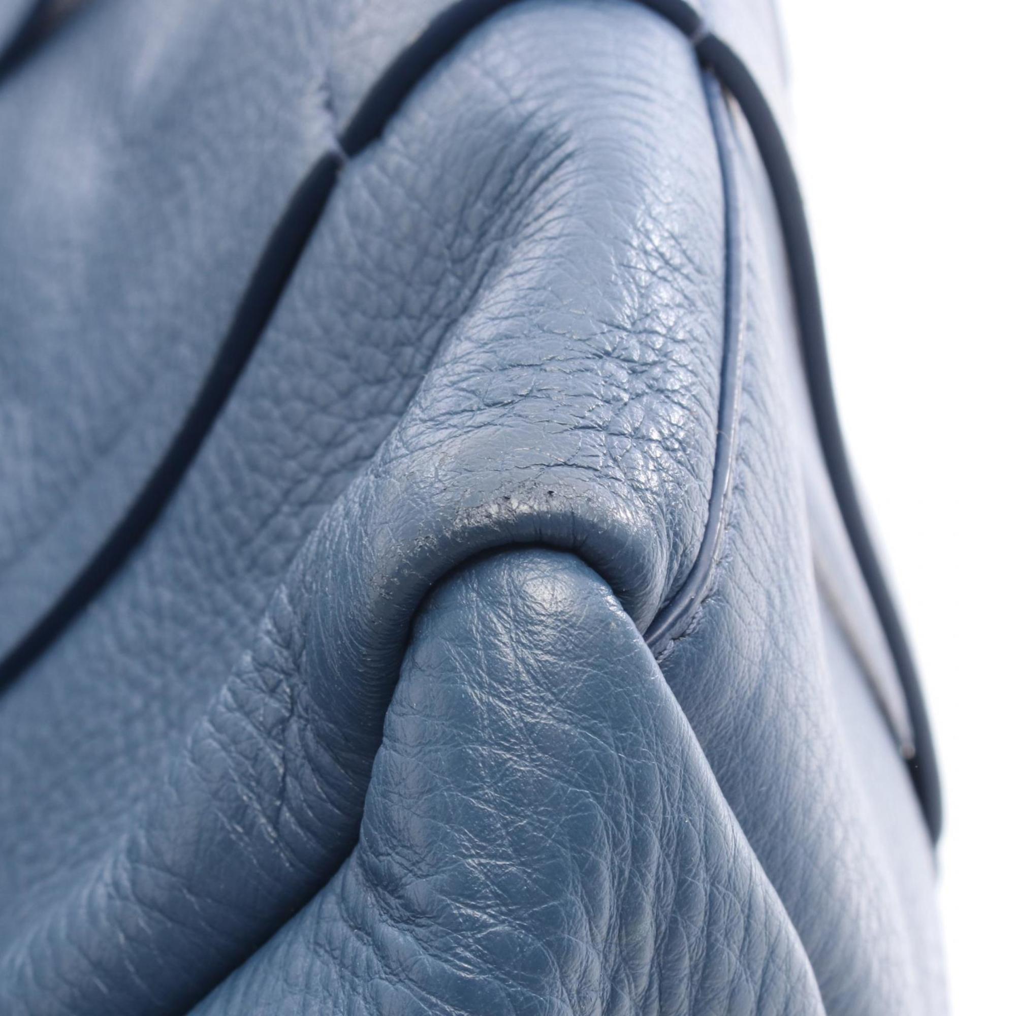 Balenciaga Blue Leather Tote Bag (Pre-Owned)