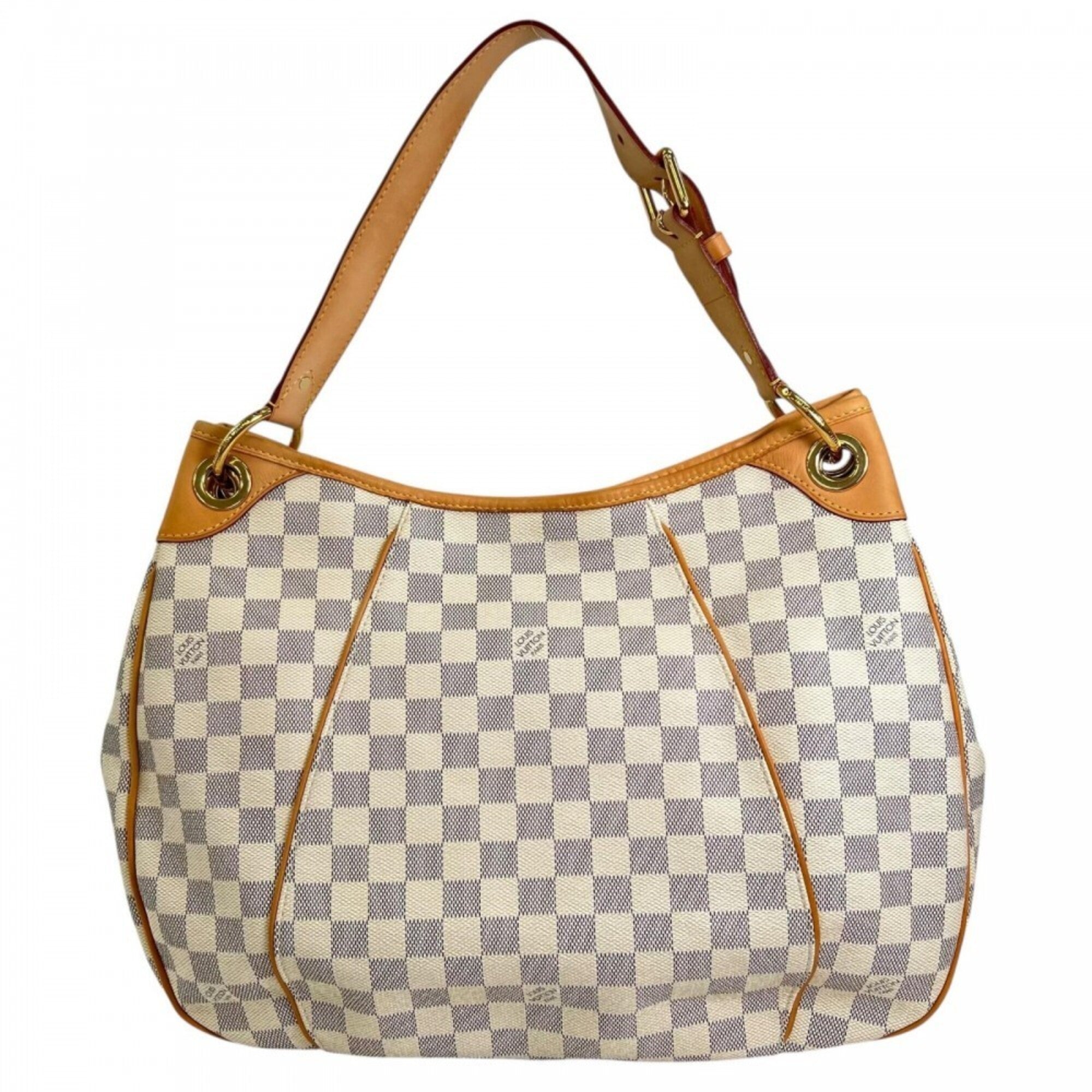 Louis Vuitton White Damier Azur Canvas Shoulder Bag (Pre-Owned)