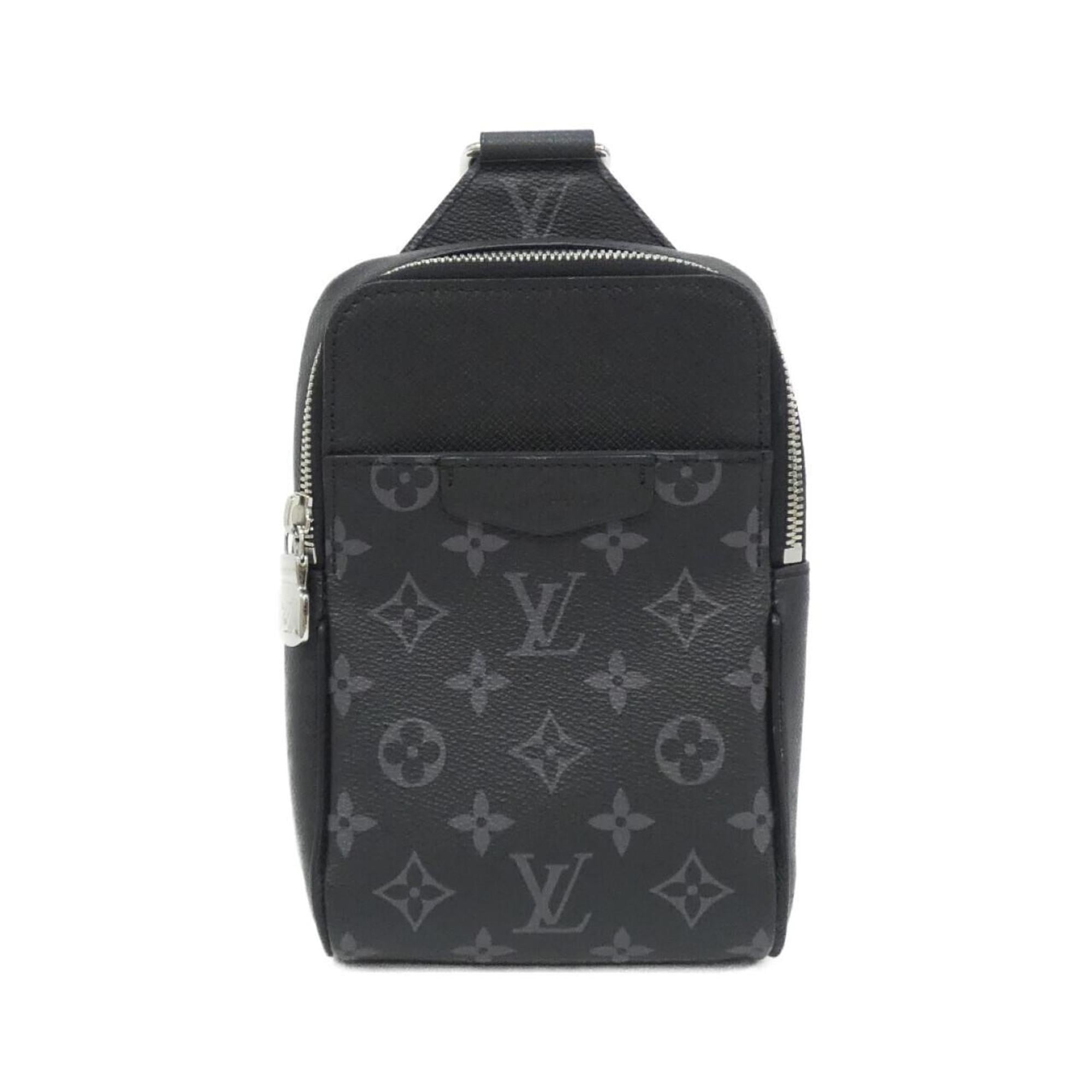 Louis Vuitton Taigarama Black Coated Canvas Leather Shoulder Bag (Pre-Owned)