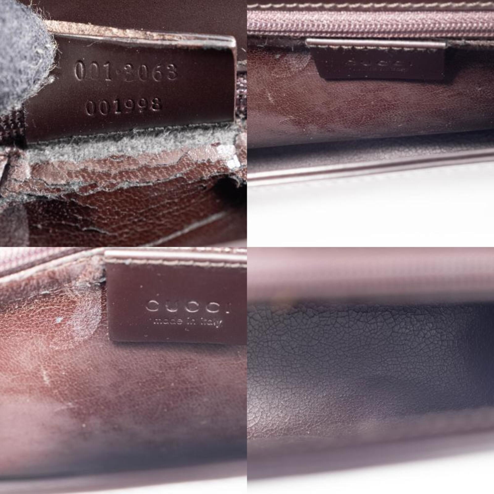 Gucci Dark Brown Leather Shoulder Bag (Pre-Owned)