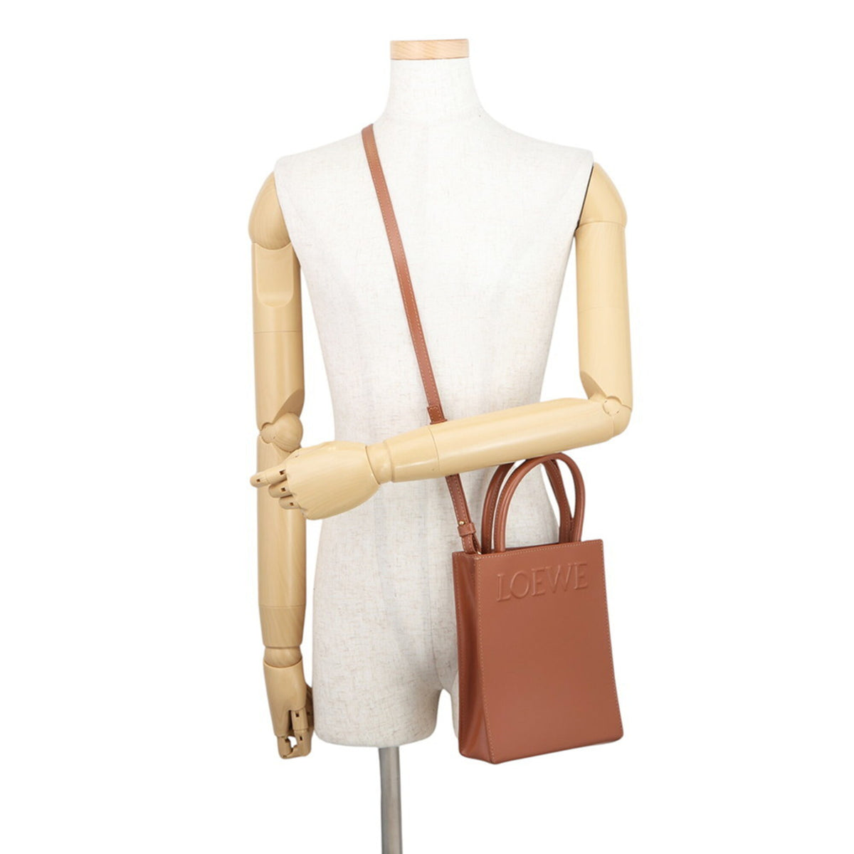 Loewe Brown Leather Handbag Shoulder Bag (Pre-Owned)