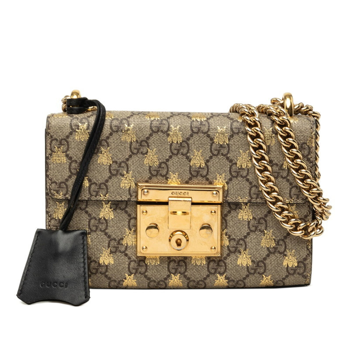 Gucci Padlock Beige Pvc Leather Handbag Shoulder Bag (Pre-Owned)