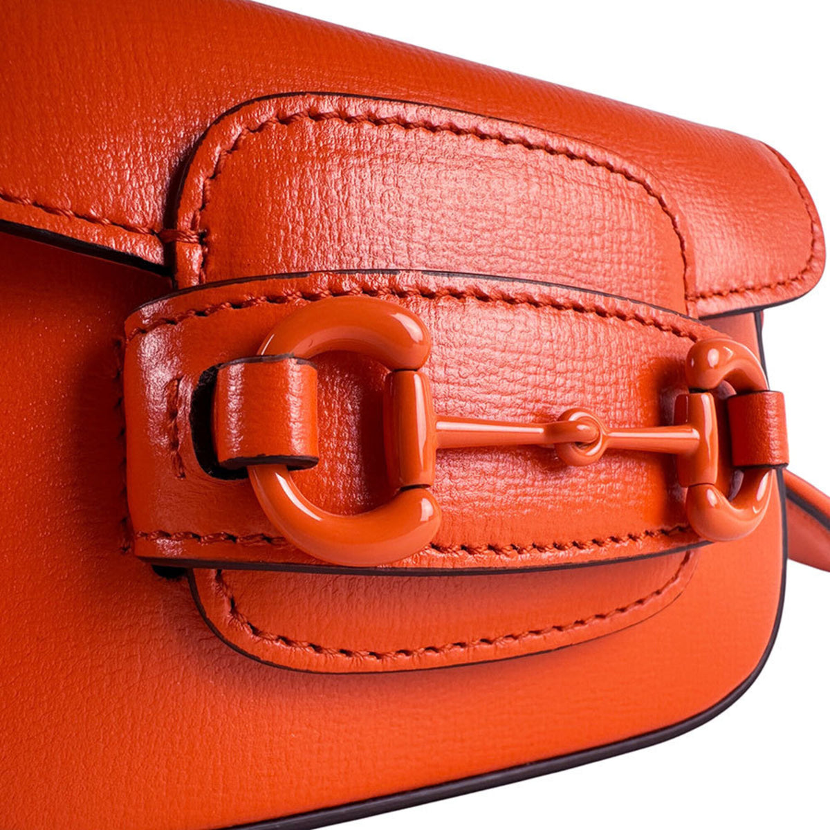 Gucci Orange Leather Shoulder Bag (Pre-Owned)