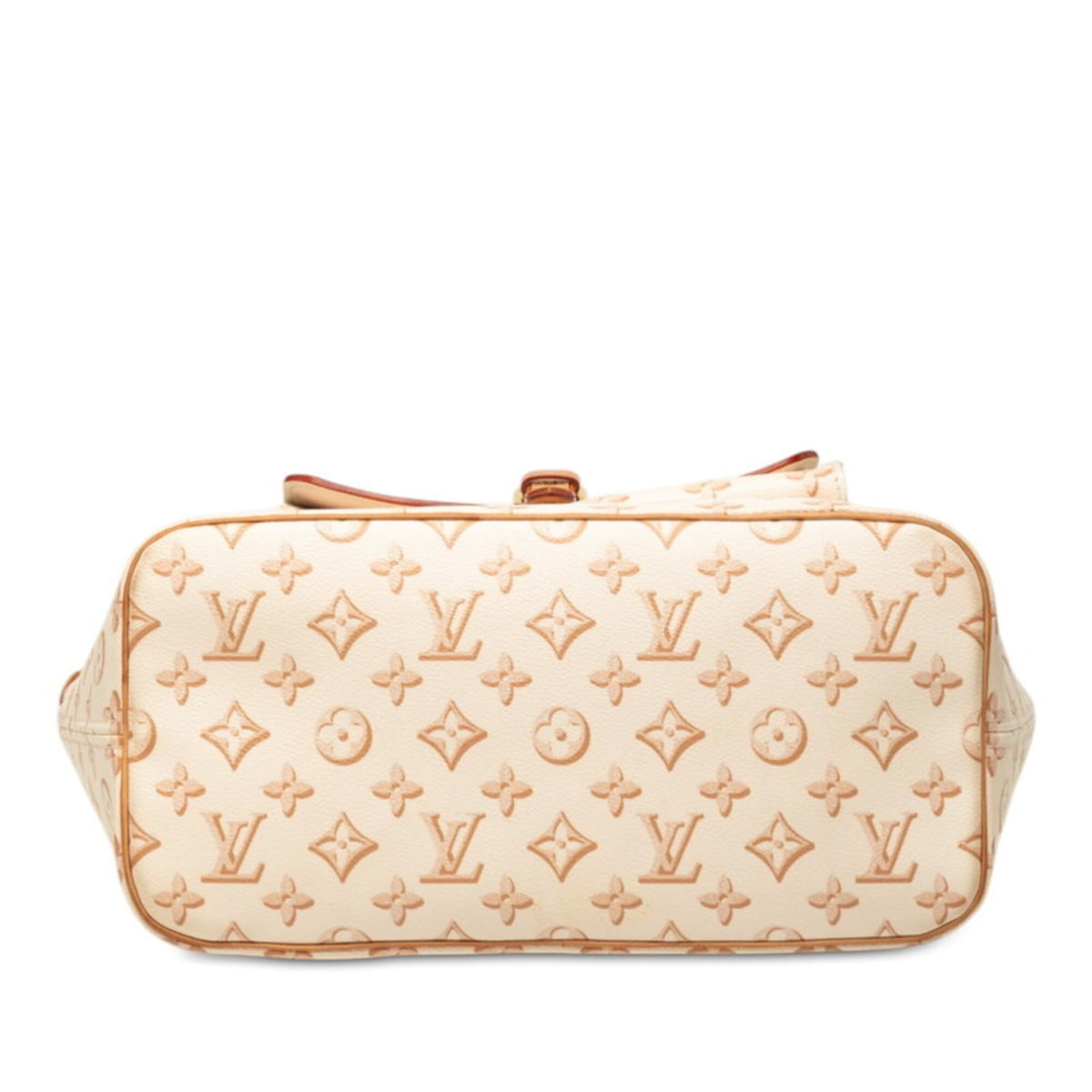 Louis Vuitton Beige Ivory Monogram Monogram Pouch Shoulder Bag Tote Bag (Pre-Owned)