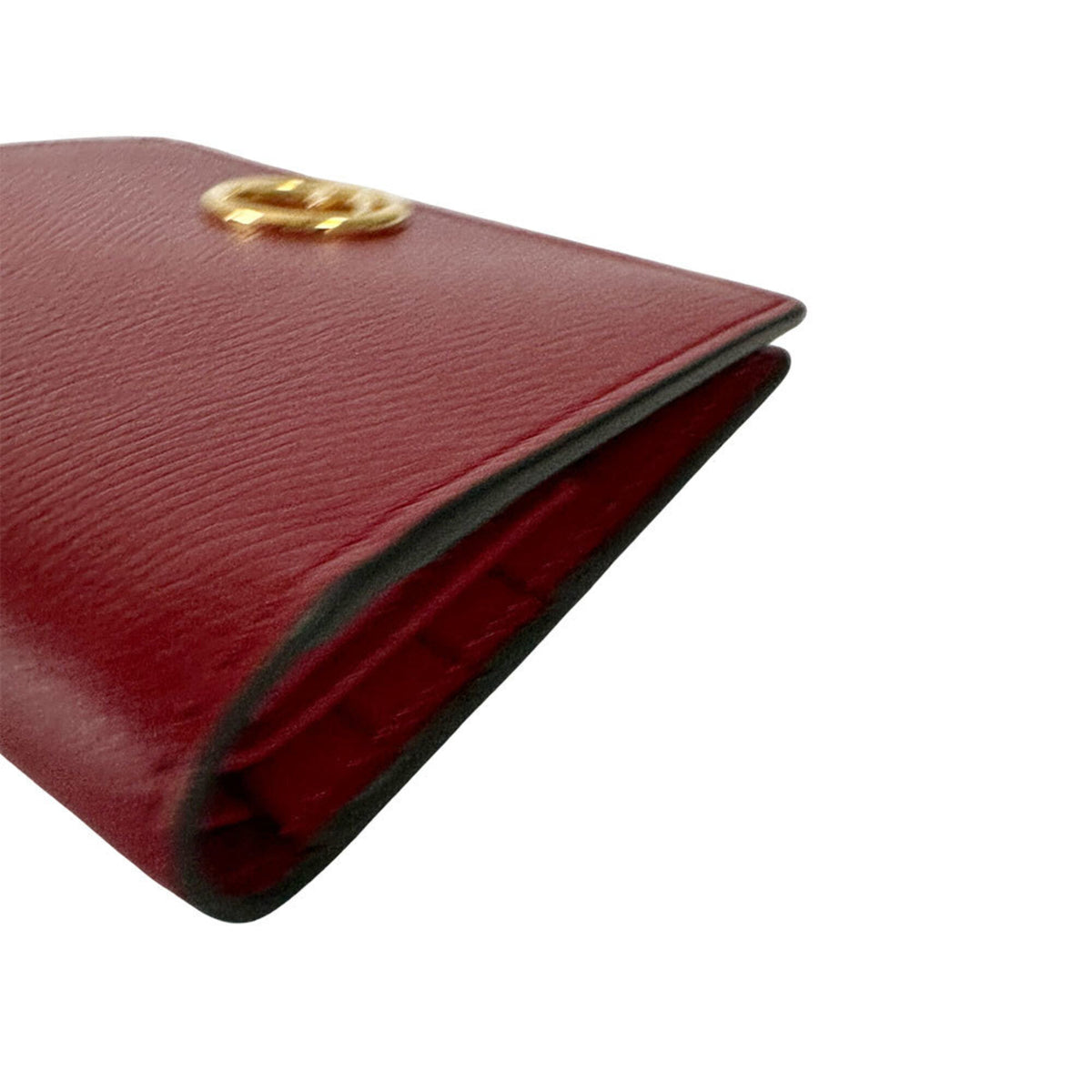 Fendi Red Color Leather Wallet (Bi-Fold) (Pre-Owned)