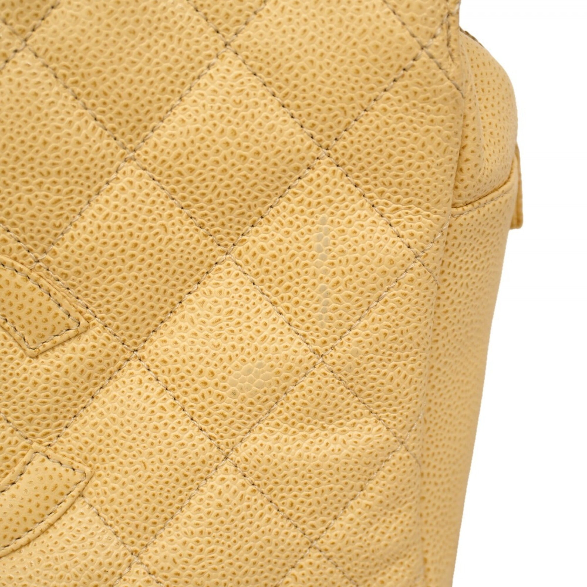 Chanel Beige Grained Calfskin Tote Bag (Pre-Owned)