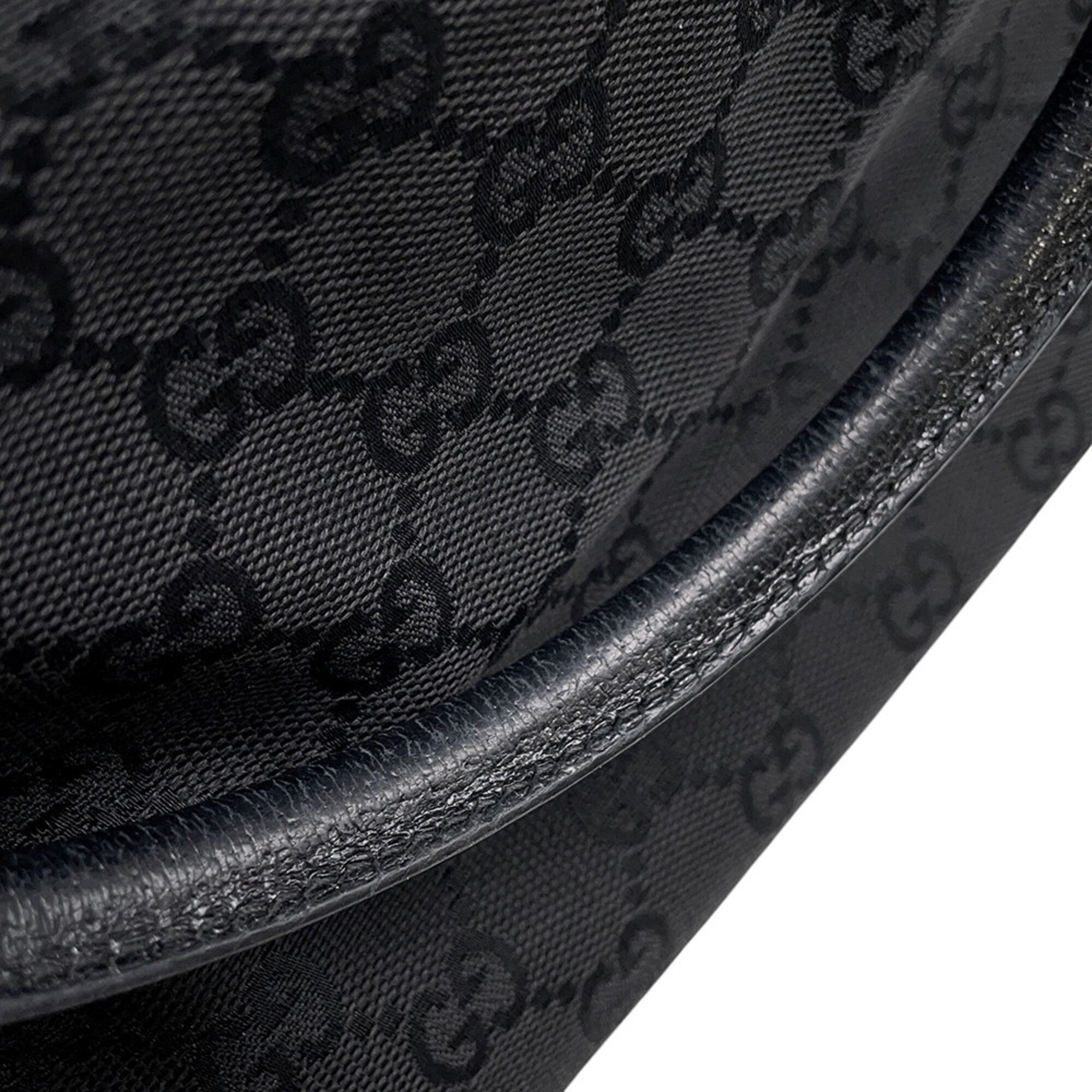 Gucci Black Canvas Leather Tote Bag (Pre-Owned)