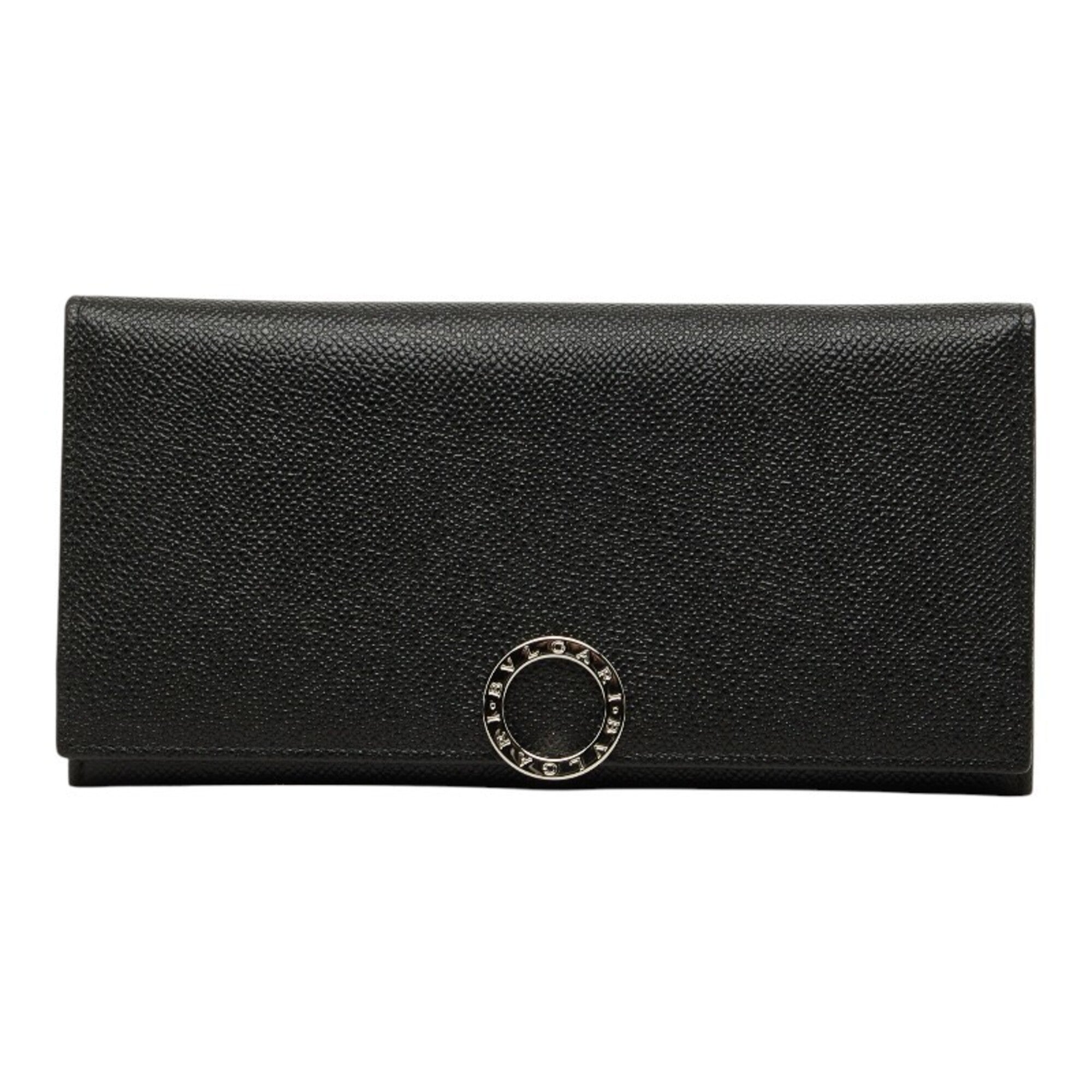 Bvlgari Black Leather Long Wallet (Bi-Fold) (Pre-Owned)