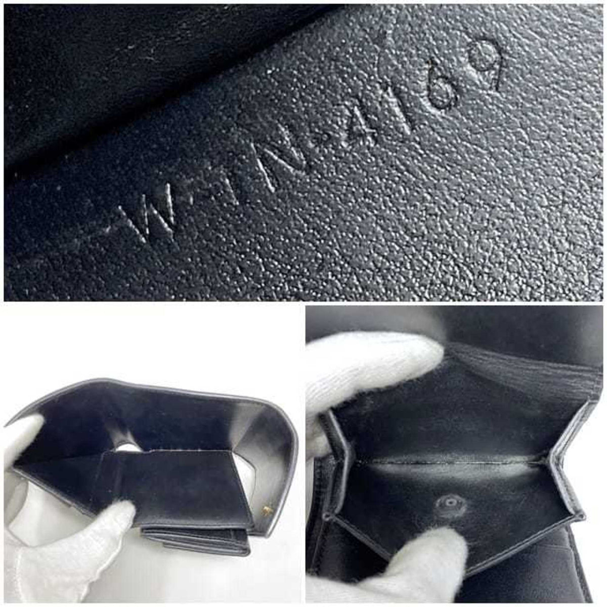 Celine Black Leather Wallet (Tri-Fold) (Pre-Owned)