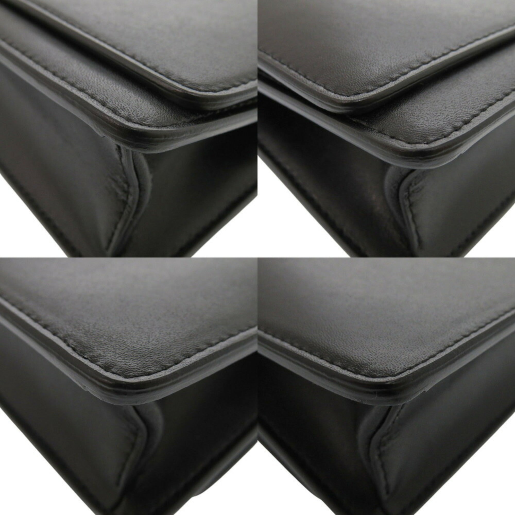 Givenchy Black Leather Chain/Shoulder Wallet (Pre-Owned)