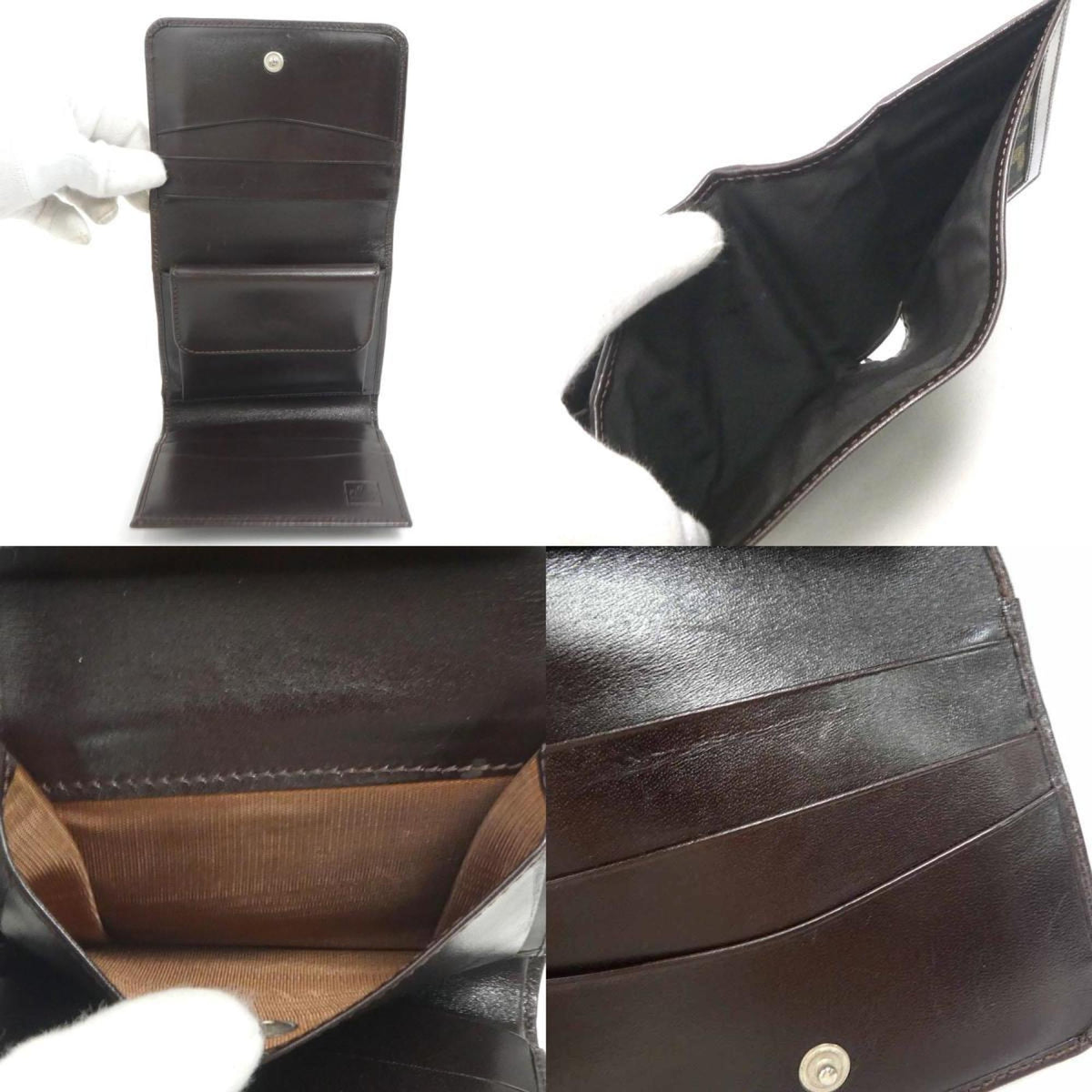 Fendi Zucca Brown Canvas Leather Wallet (Tri-Fold) (Pre-Owned)