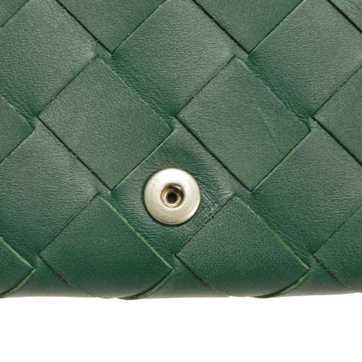 Bottega Veneta Green Intrecciato Wallet (Tri-Fold) (Pre-Owned)