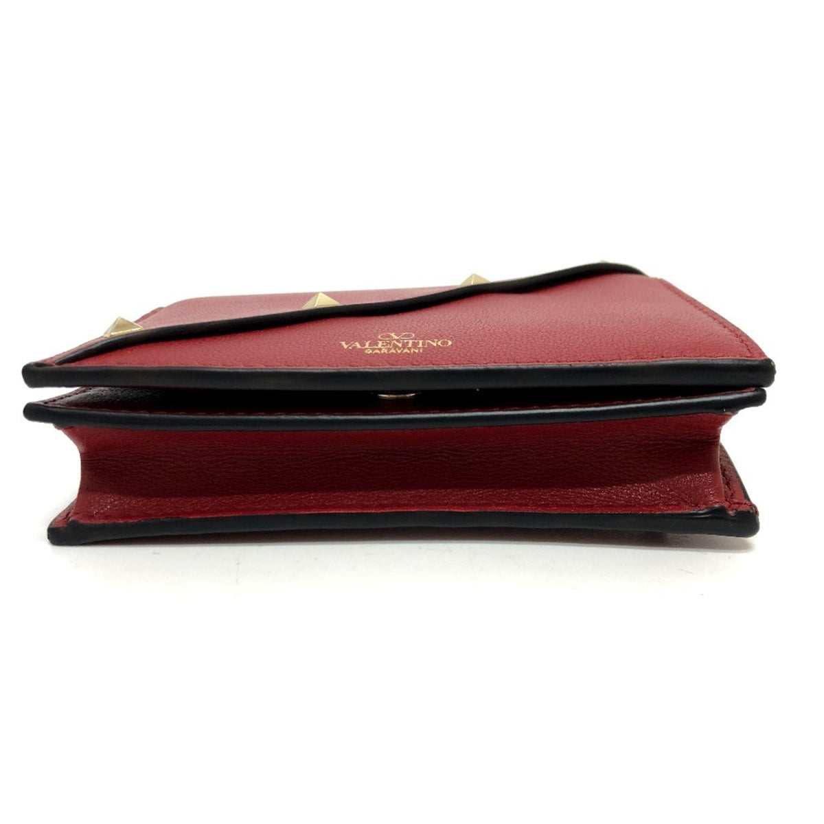 Valentino Red Color Leather Coin Purse/Coin Case (Pre-Owned)