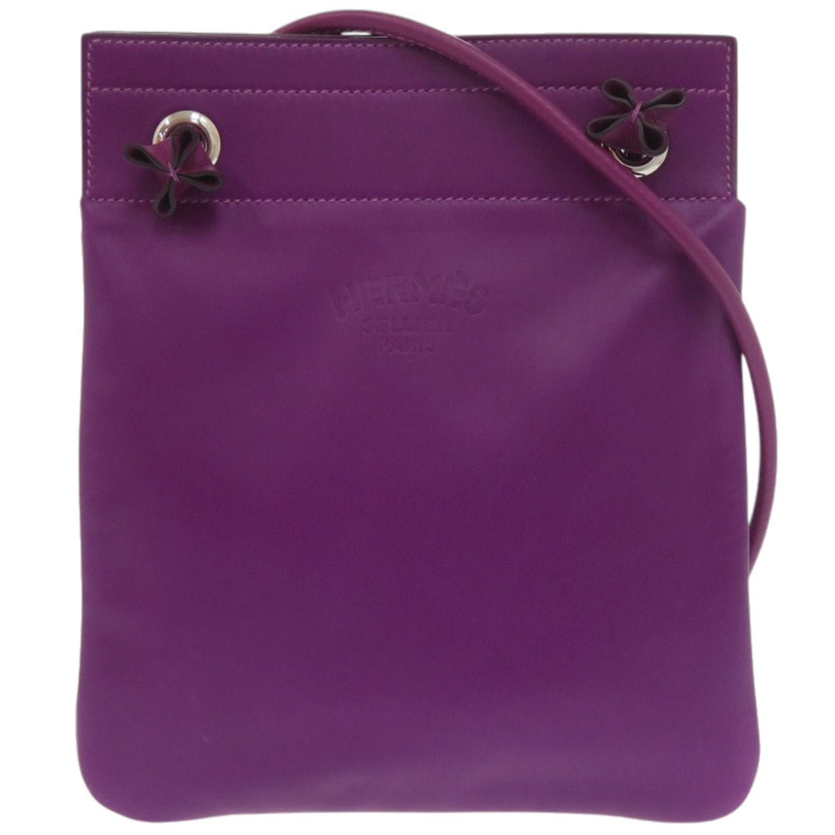 Hermes Anemone Purple Swift Leather Shoulder Bag (Pre-Owned)