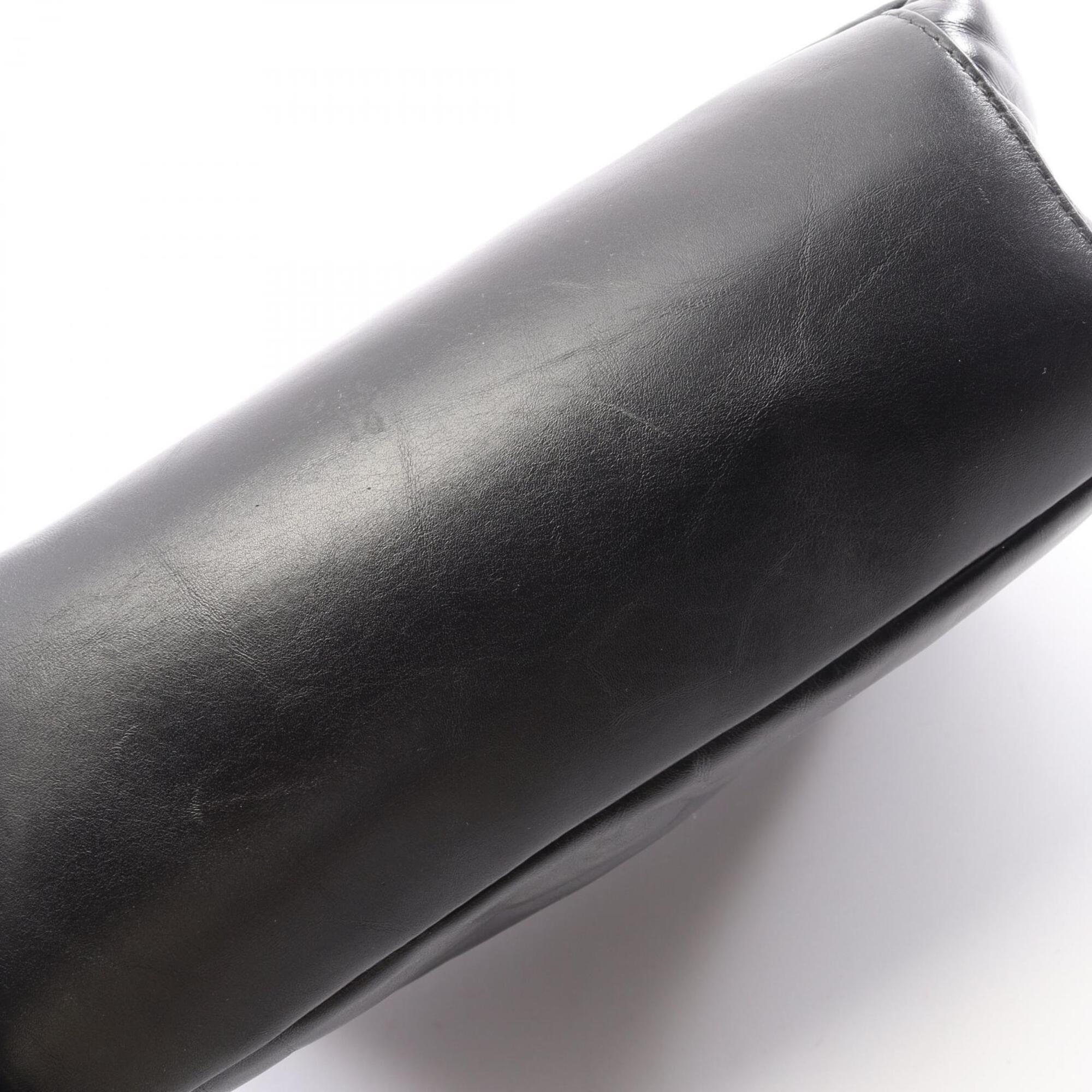 Balenciaga Black Leather Handbag Shoulder Bag (Pre-Owned)