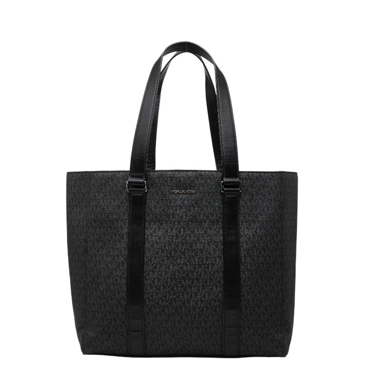 Michael Kors Black Pvc Leather Handbag Tote Bag (Pre-Owned)