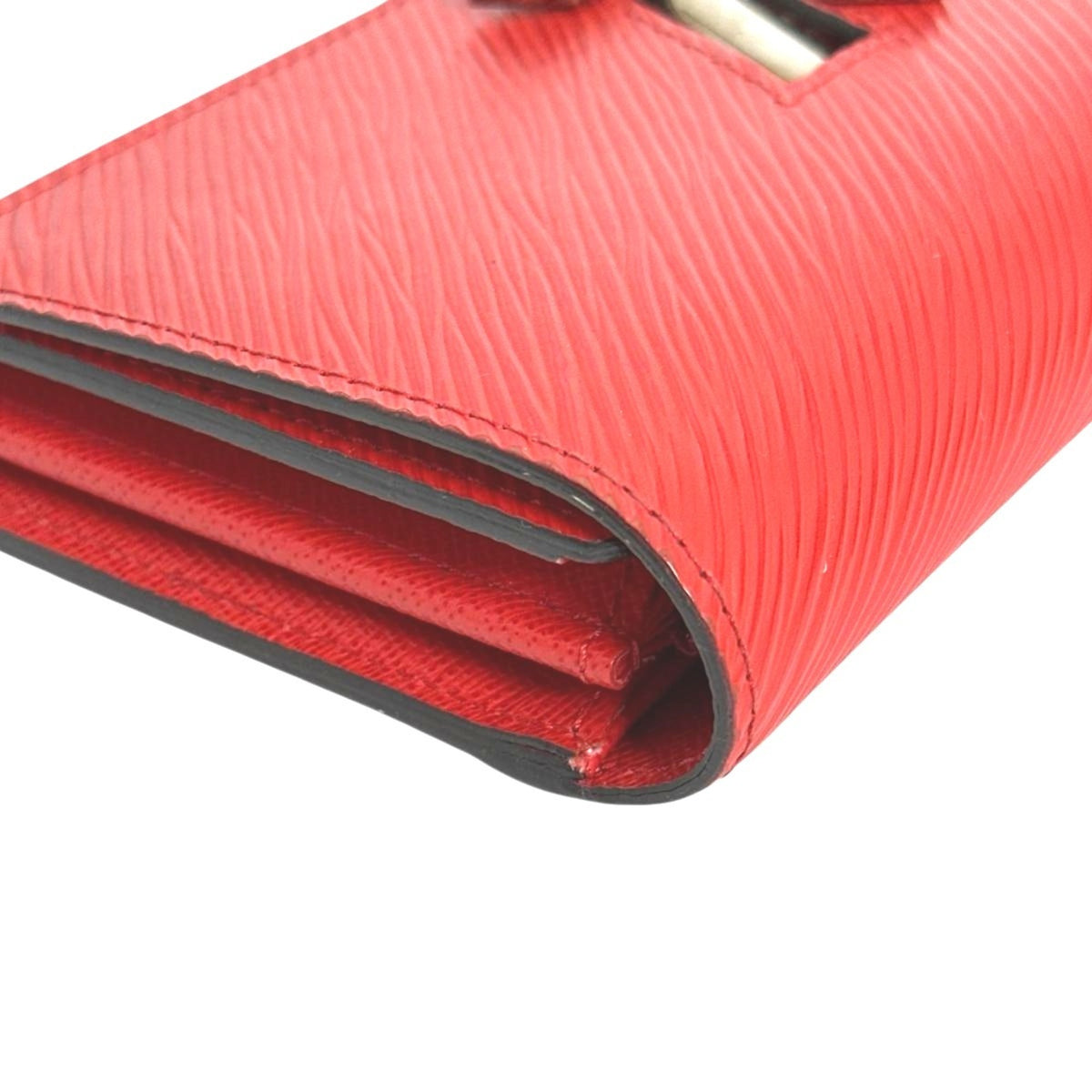 Louis Vuitton Coquelicots Red Color Epi Leather Long Wallet (Tri-Fold) (Pre-Owned)