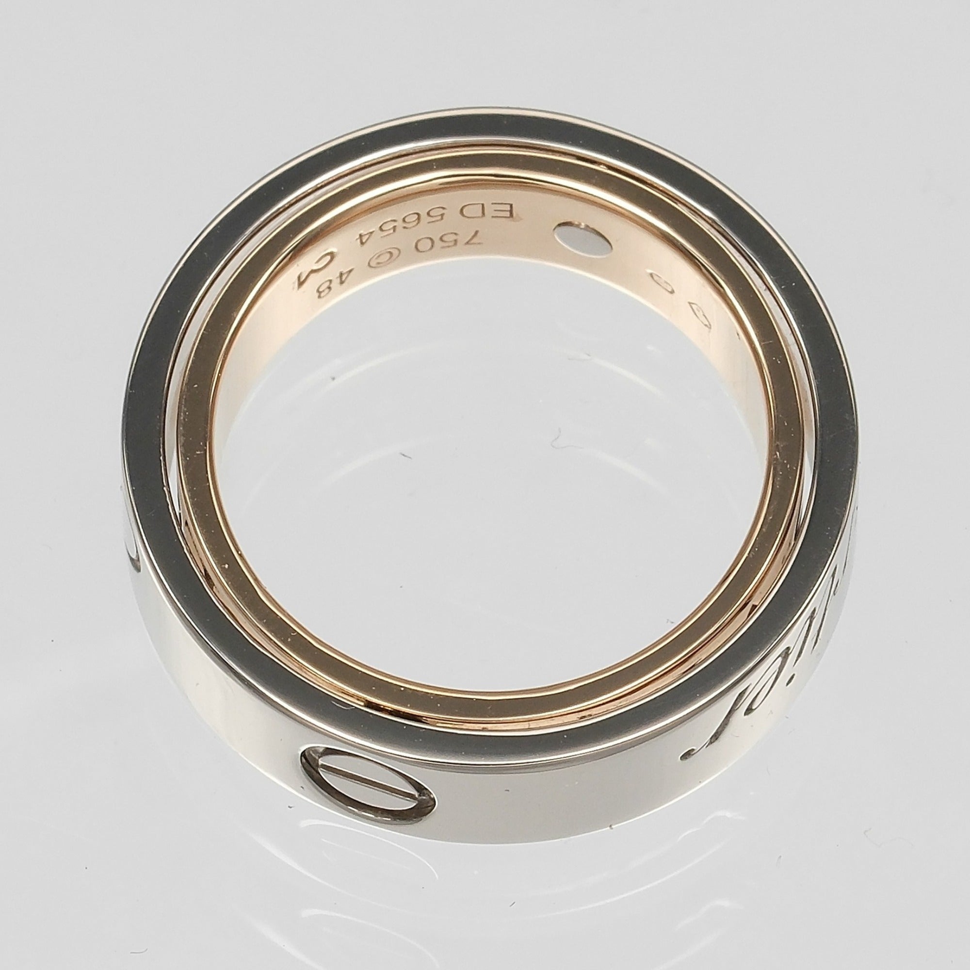 Cartier Pink Gold (18K) White Gold (18K) Band Ring (Pre-Owned)