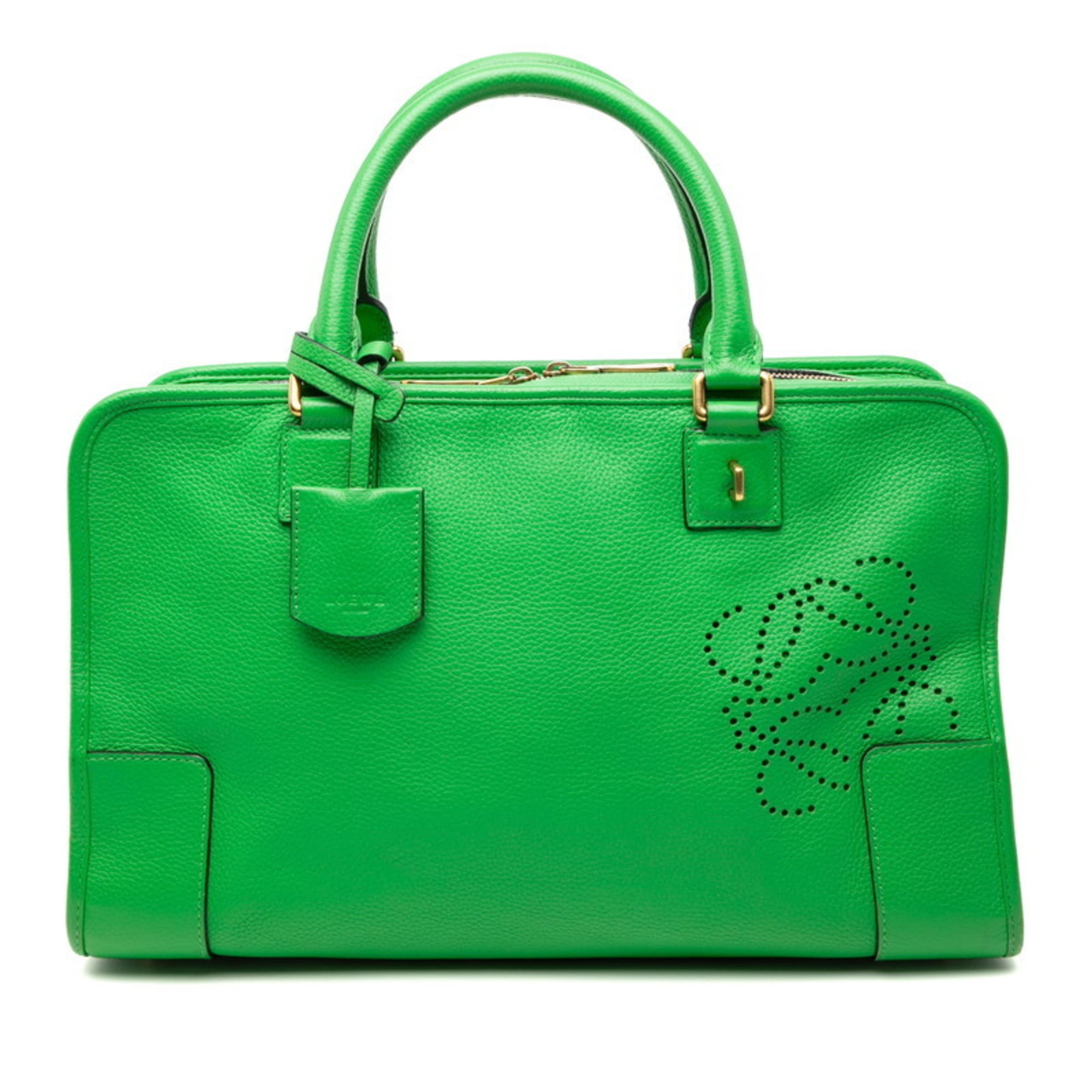 Loewe Amazona Green Leather Handbag (Pre-Owned)