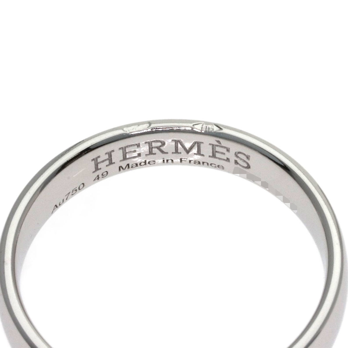 Hermes White Gold (18K) Band Ring (Pre-Owned)