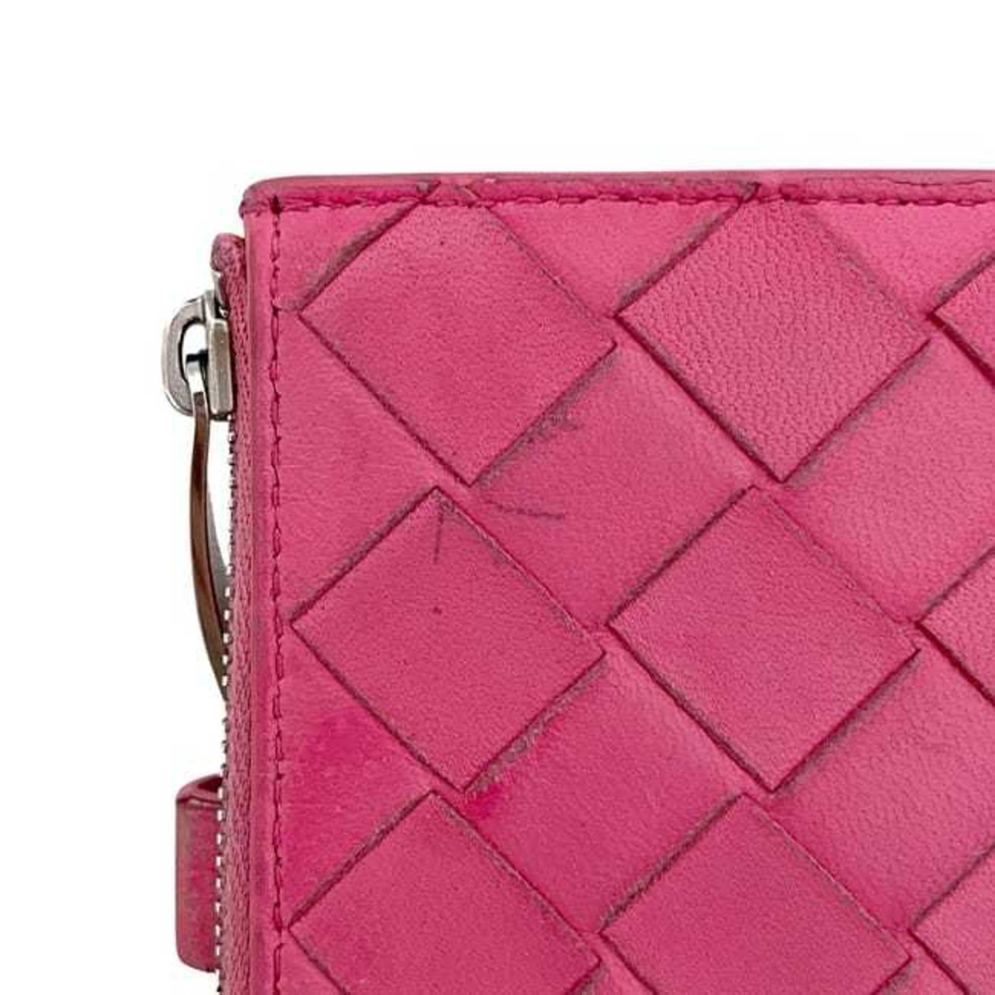 Bottega Veneta Pink Intrecciato Wallet (Bi-Fold) (Pre-Owned)