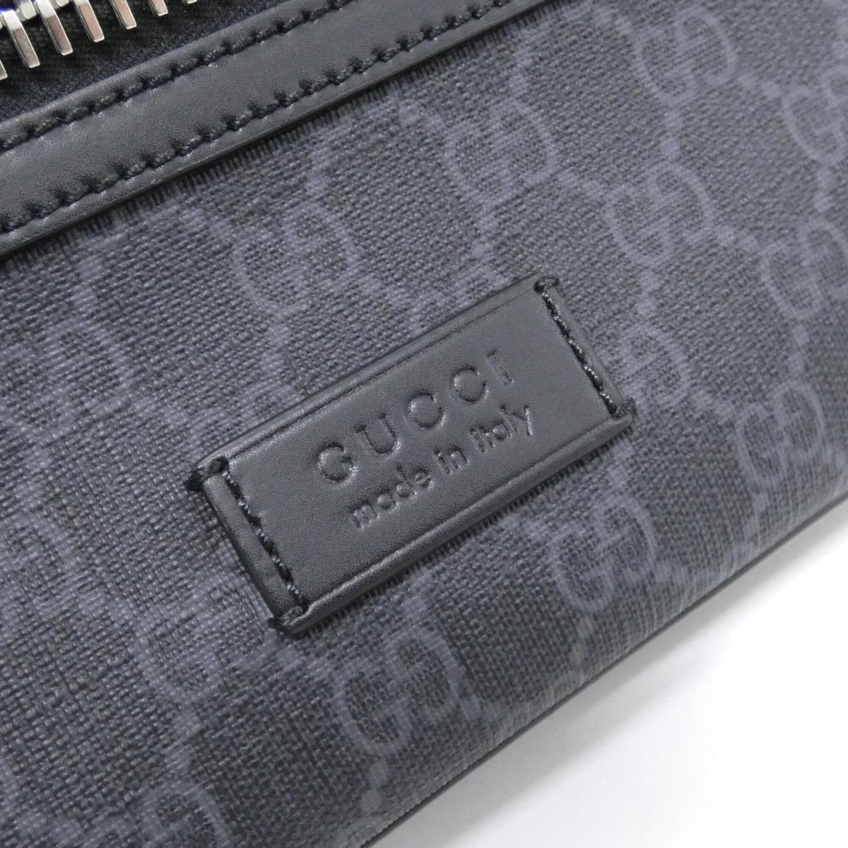 Gucci Black Gray Gg Supreme Canvas Fanny Pack (Pre-Owned)