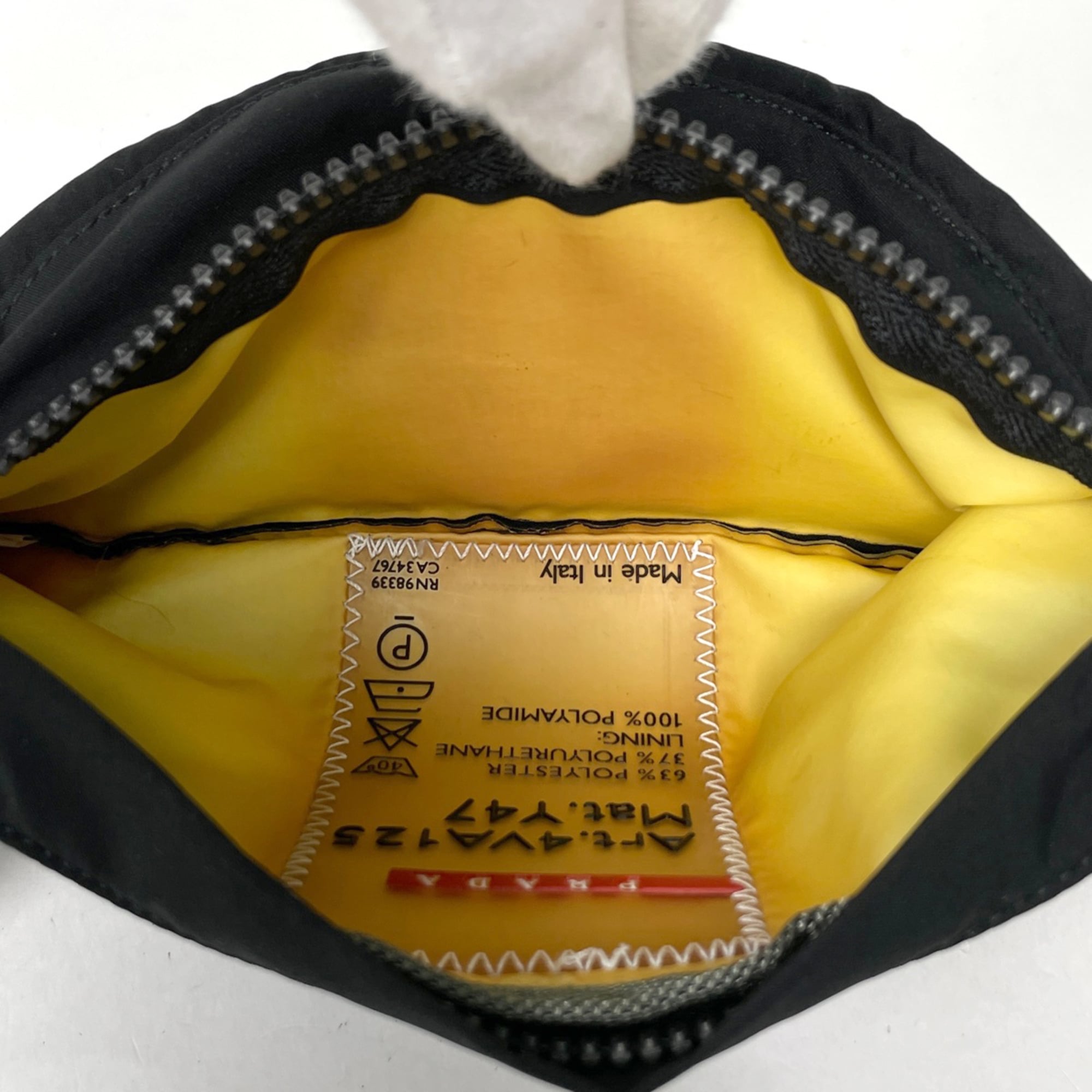 Prada Black Polyester Elastane Fanny Pack Sling Bag (Pre-Owned)