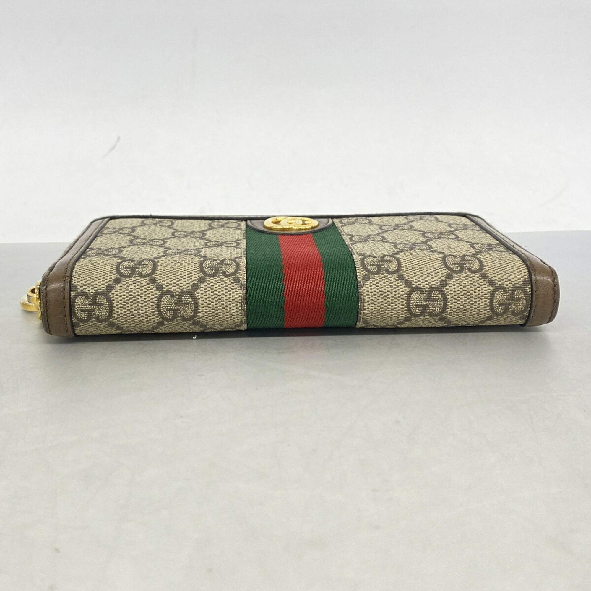 Gucci Brown Pvc Long Wallet (Bi-Fold) (Pre-Owned)
