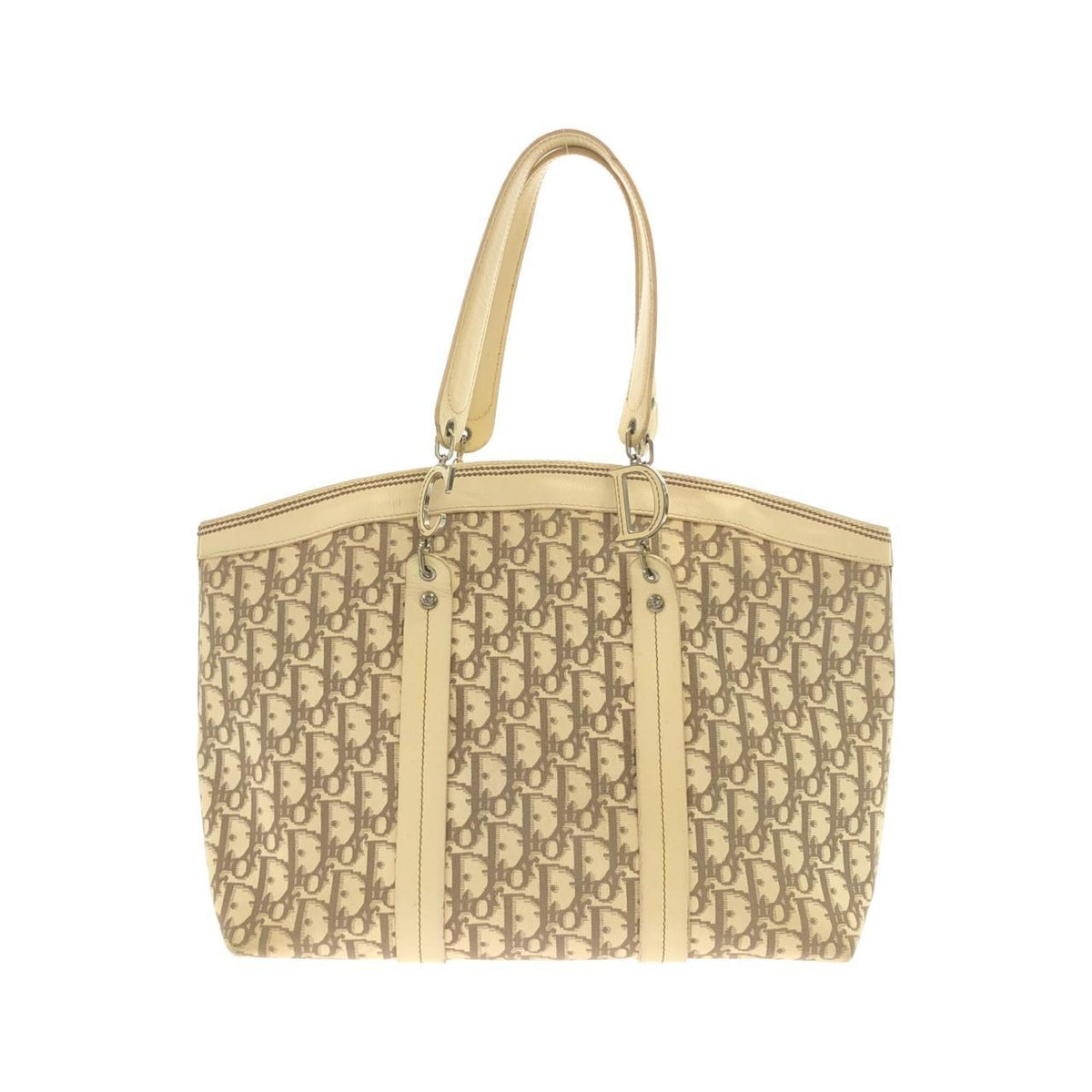 Christian Dior Ivory Multi-Color Canvas Handbag (Pre-Owned)