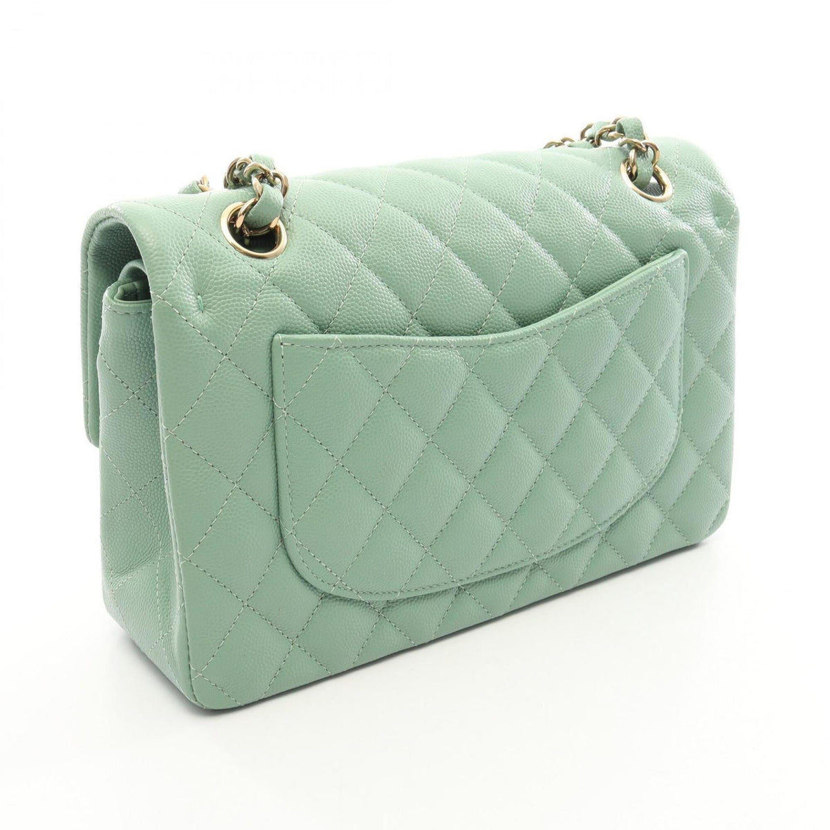 Chanel Matelasse Green Grained Calfskin Handbag Shoulder Bag (Pre-Owned)