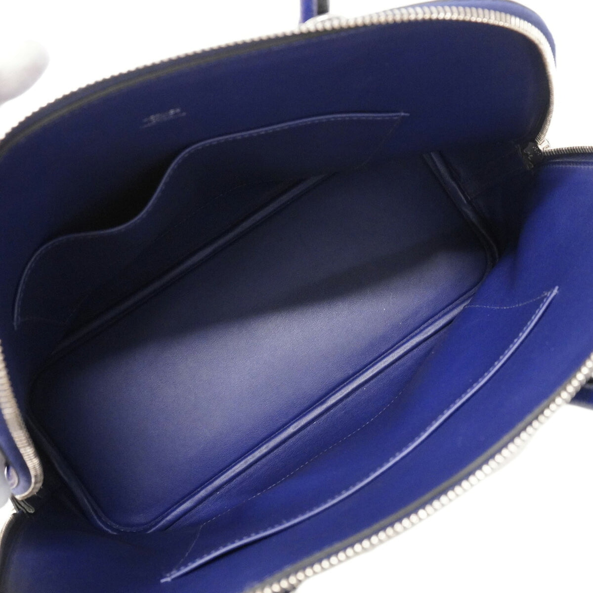 Hermes Blue Leather Handbag (Pre-Owned)