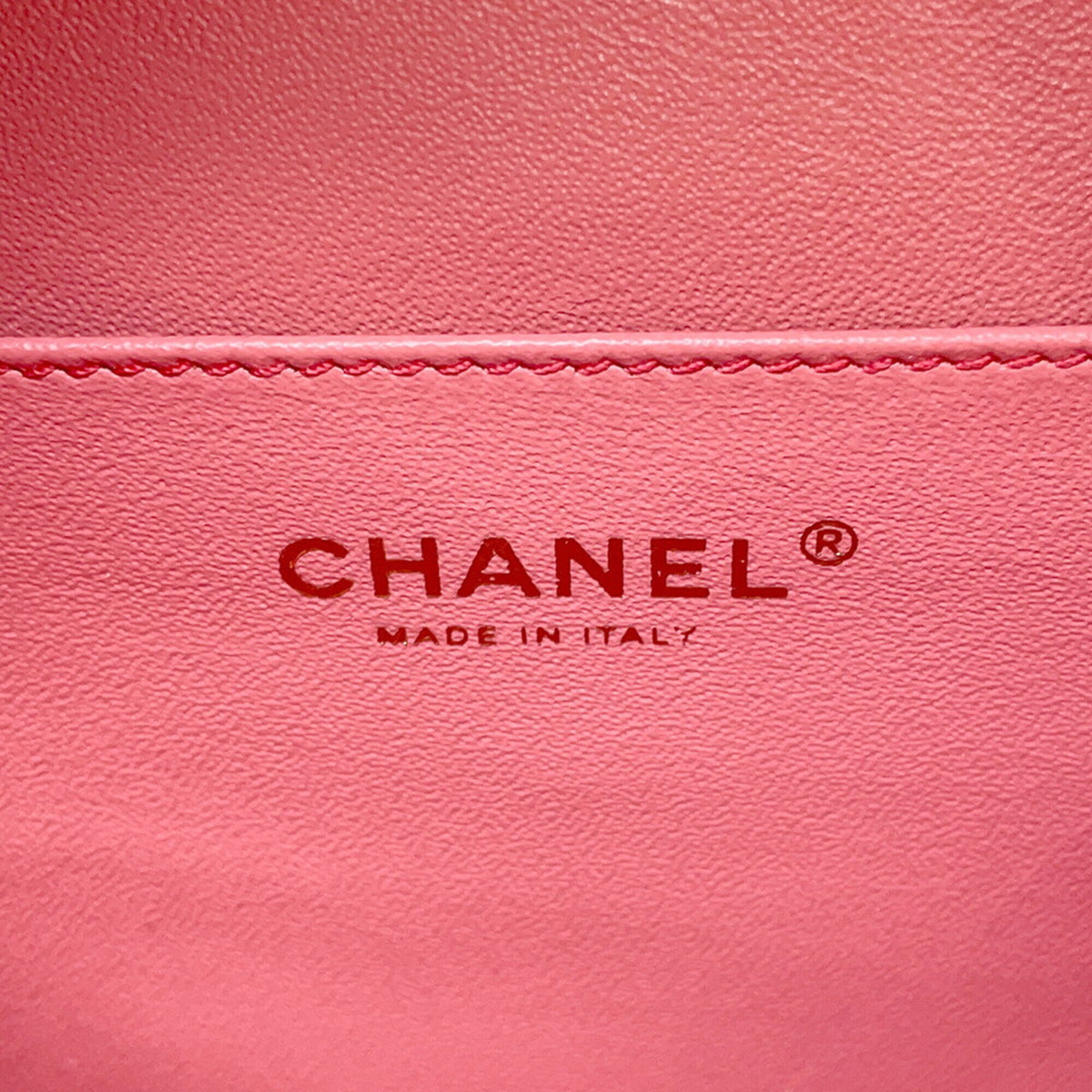 Chanel Pink Grained Calfskin Handbag Shoulder Bag Vanity Bag (Pre-Owned)