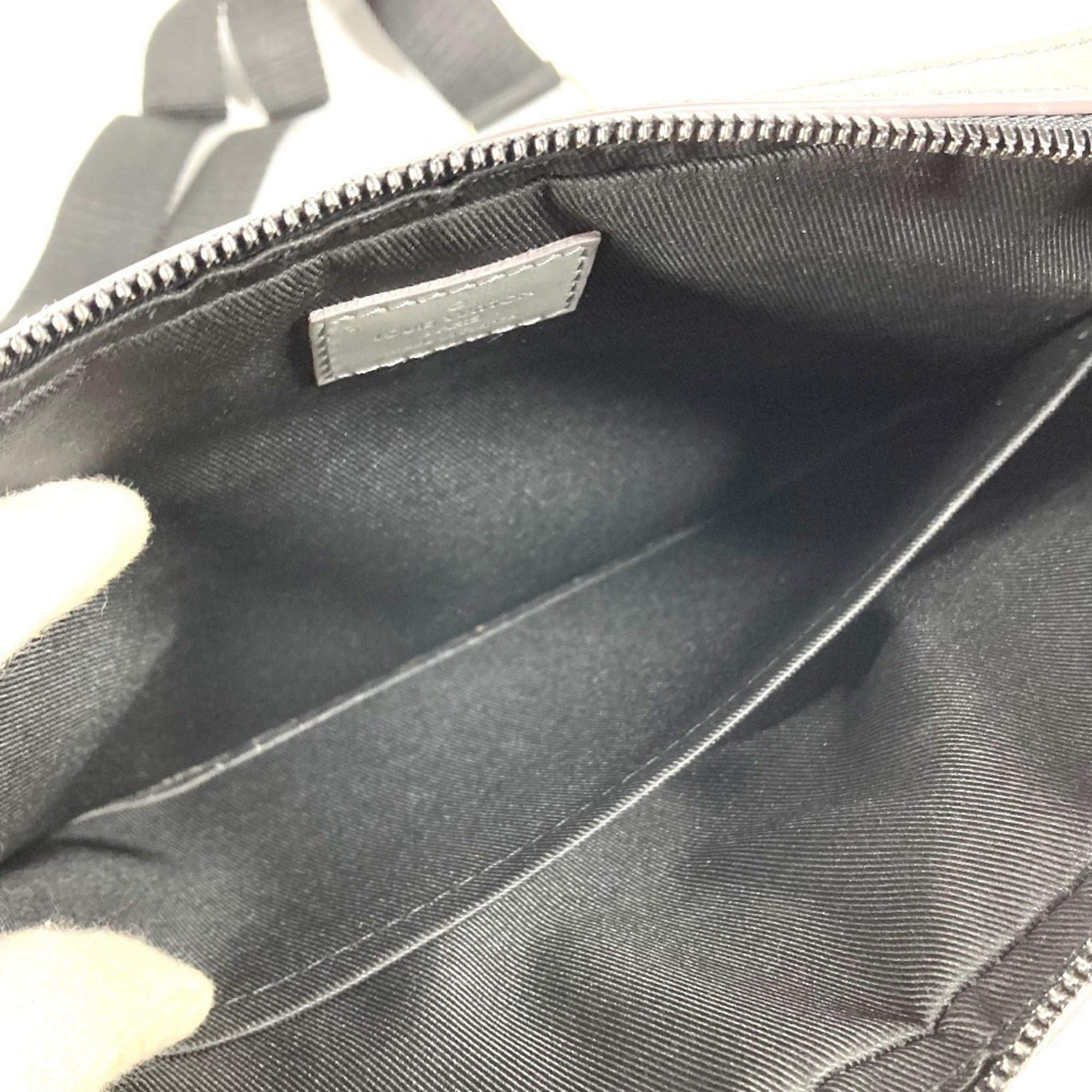 Louis Vuitton Gray Monogram Shadow Clutch Bag Shoulder Bag (Pre-Owned)
