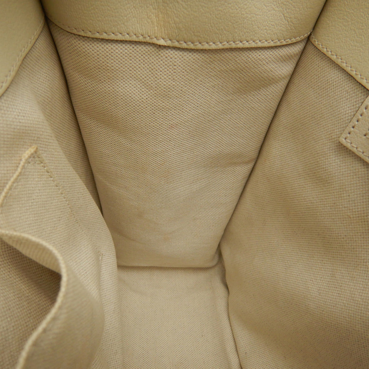 Gucci Horsebit Ivory Leather Tote Bag (Pre-Owned)