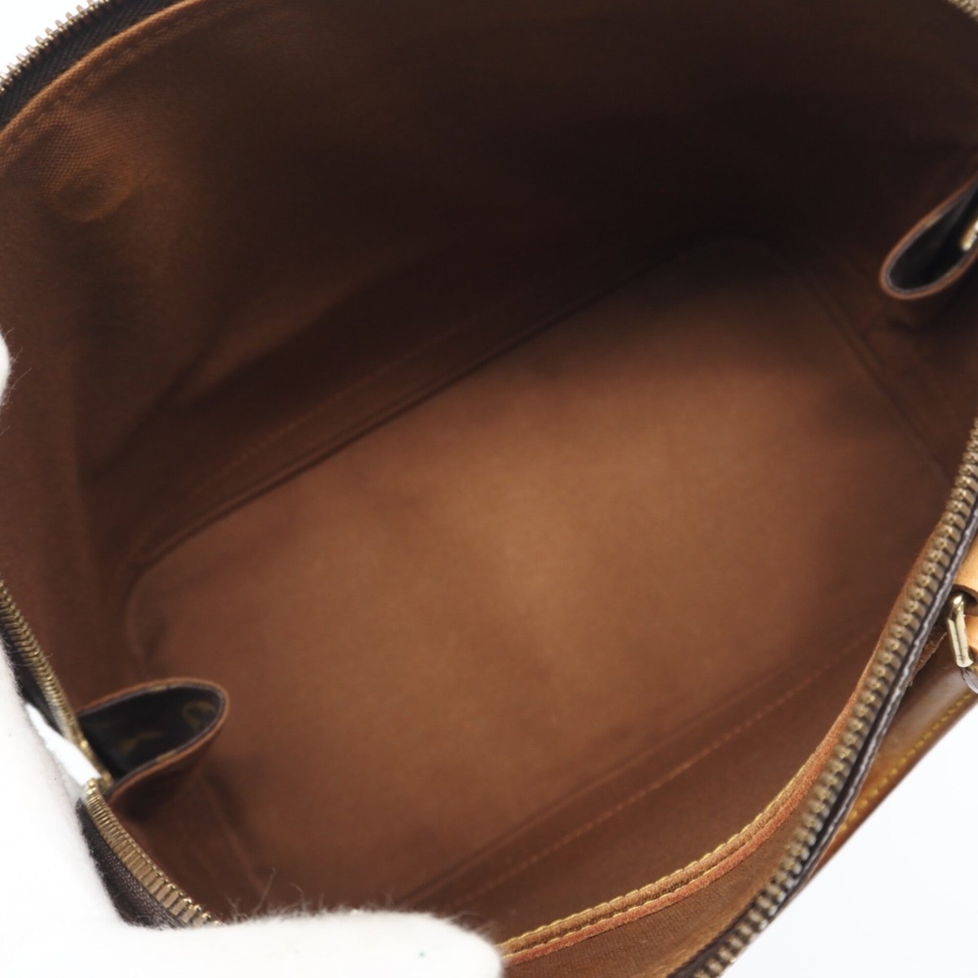 Louis Vuitton Brown Coated Canvas Leather Handbag (Pre-Owned)