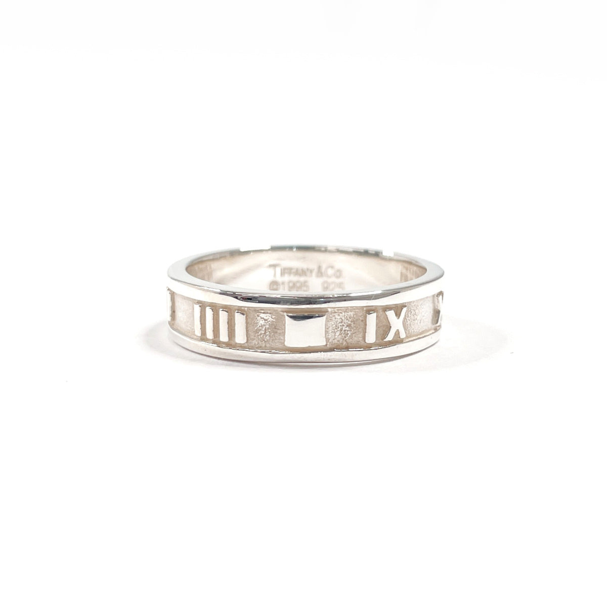 Tiffany Atlas Silver Silver 925 Band Ring (Pre-Owned)