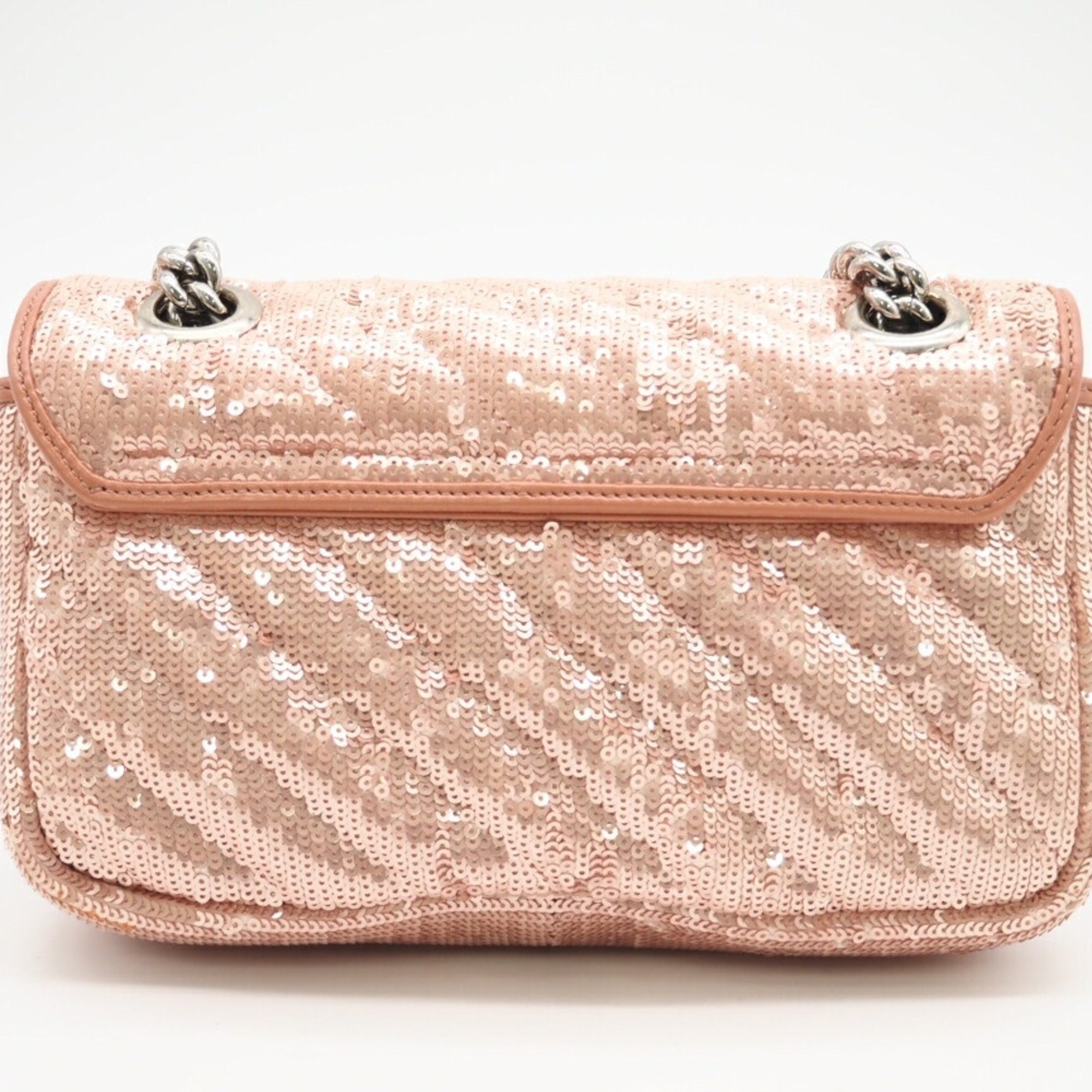 Gucci Pink Leather Spangles Shoulder Bag (Pre-Owned)