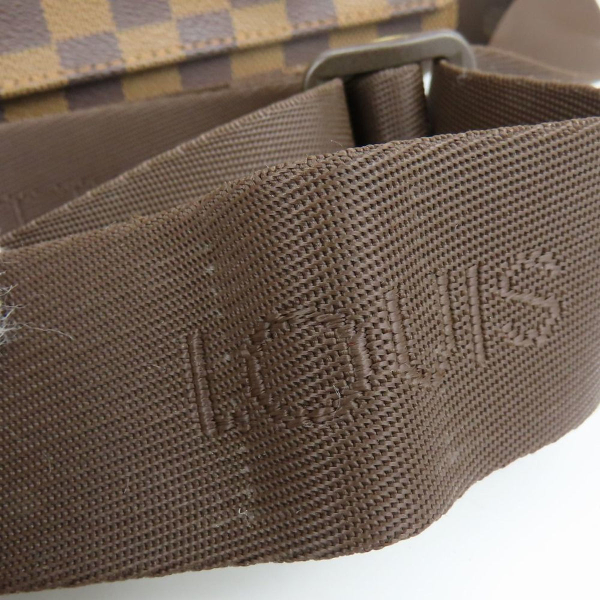 Louis Vuitton Brown Damier Canvas Ebene Damier Canvas Leather Shoulder Bag (Pre-Owned)