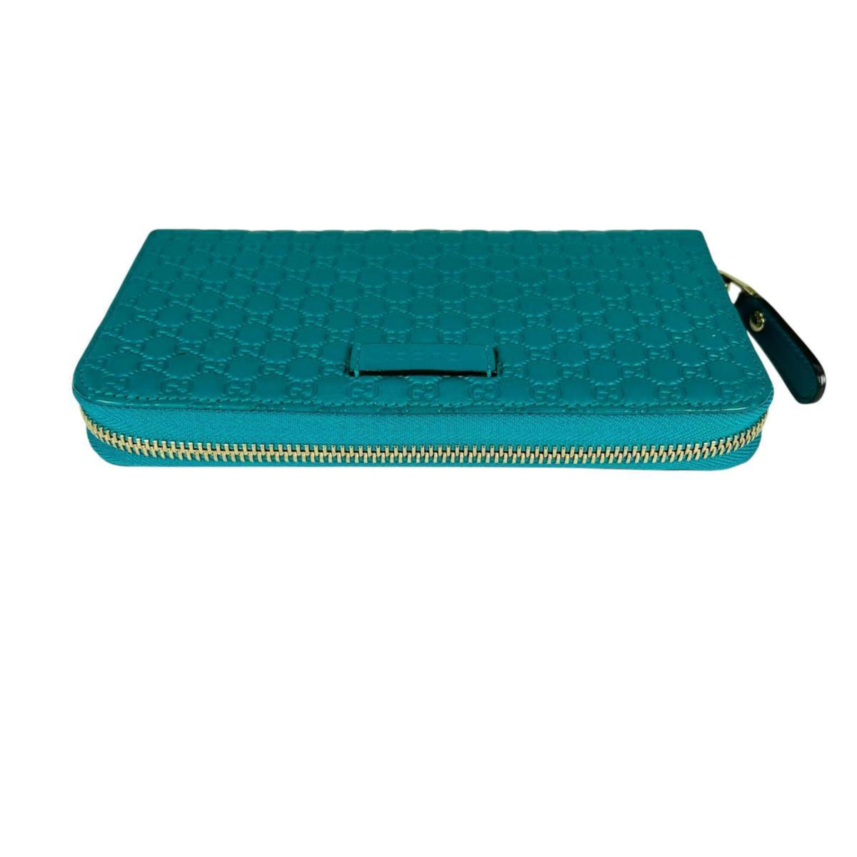 Gucci Microguccissima Blue Leather Long Wallet (Bi-Fold) (Pre-Owned)