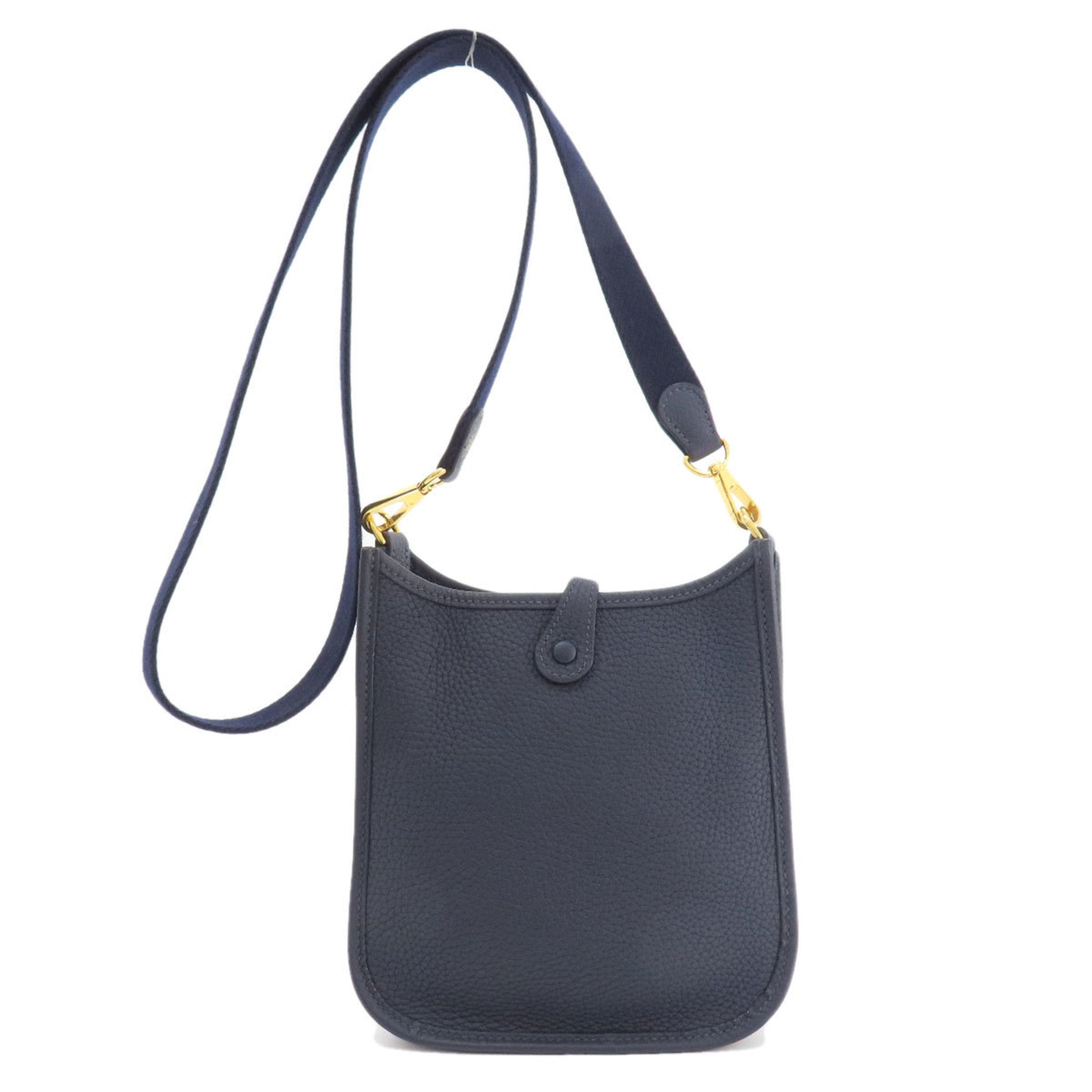 Hermes Blue Nuit Taurillon Clemence Leather Shoulder Bag (Pre-Owned)