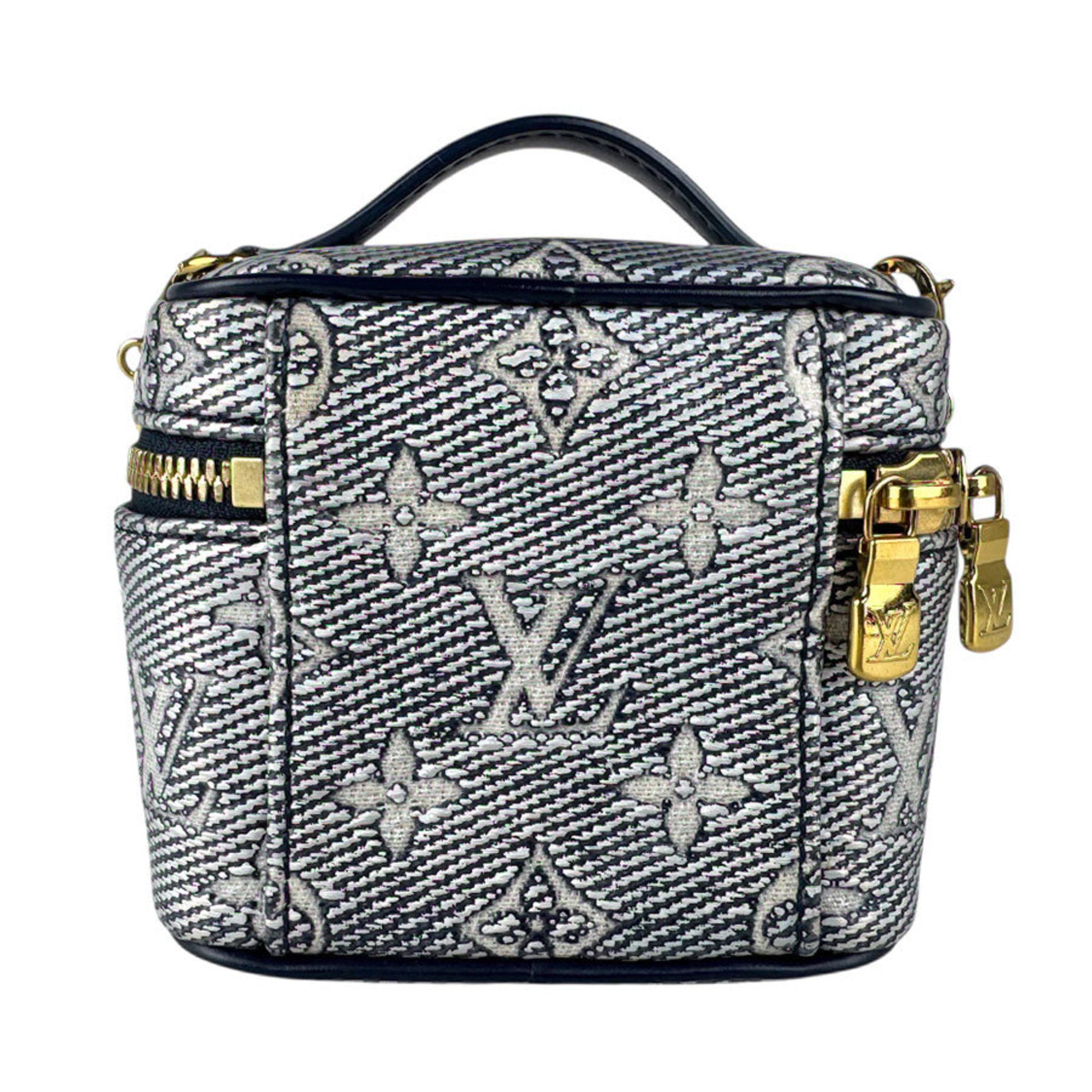 Louis Vuitton Navy Coated Canvas Shoulder Bag (Pre-Owned)