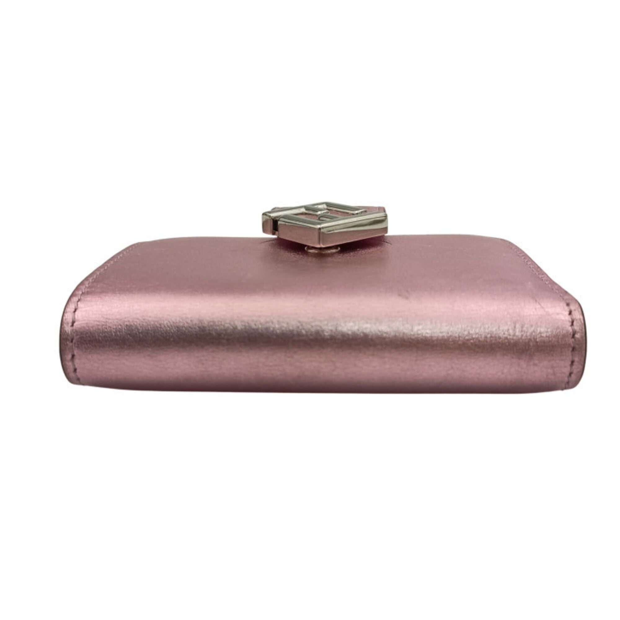 Fendi Metallic Pink Leather Wallet (Bi-Fold) (Pre-Owned)