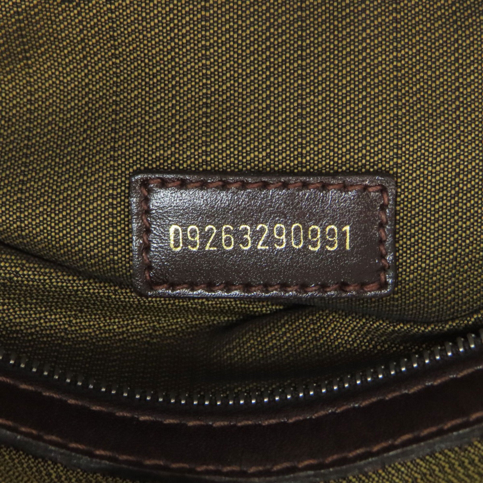 Fendi Brown Canvas Leather Handbag (Pre-Owned)
