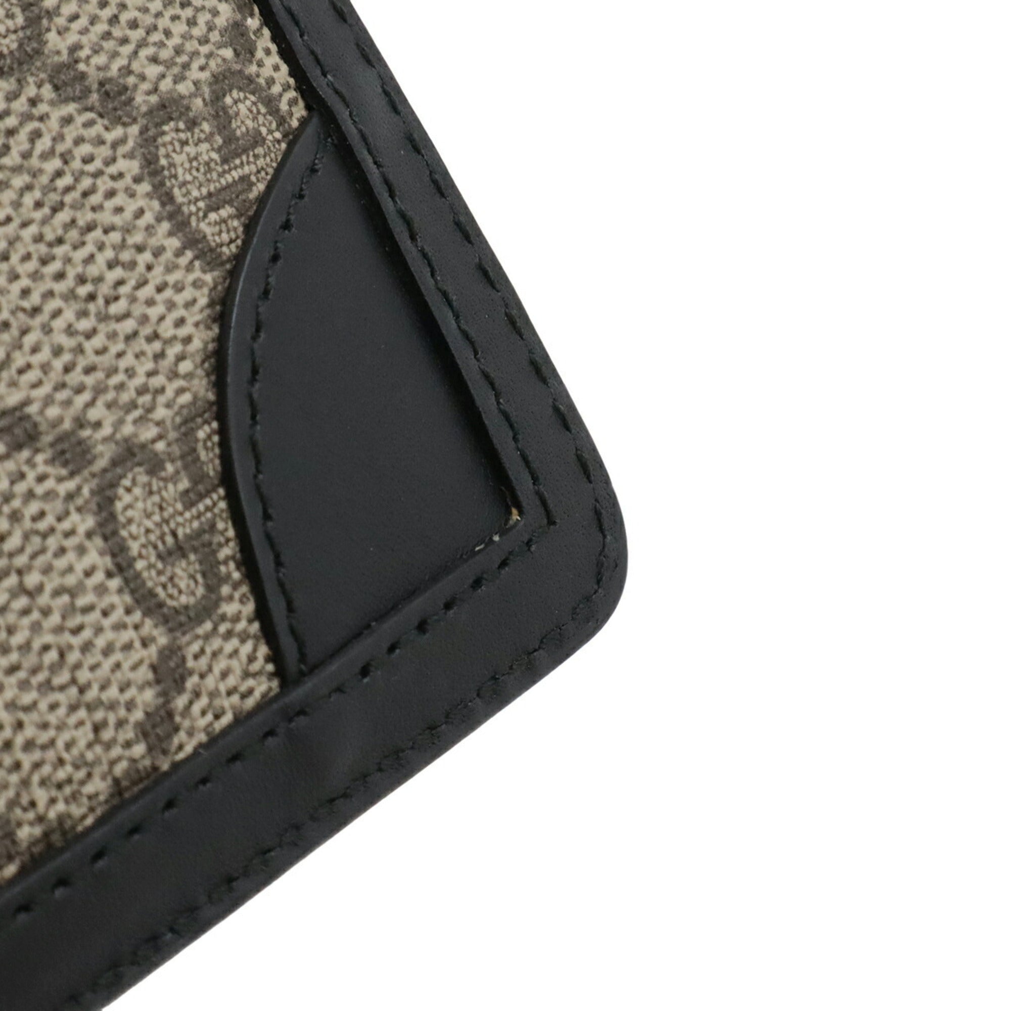 Gucci Gg Supreme Beige Brown Black Green Red Color Gg Supreme Leather Coin Purse/Coin Case (Pre-Owned)