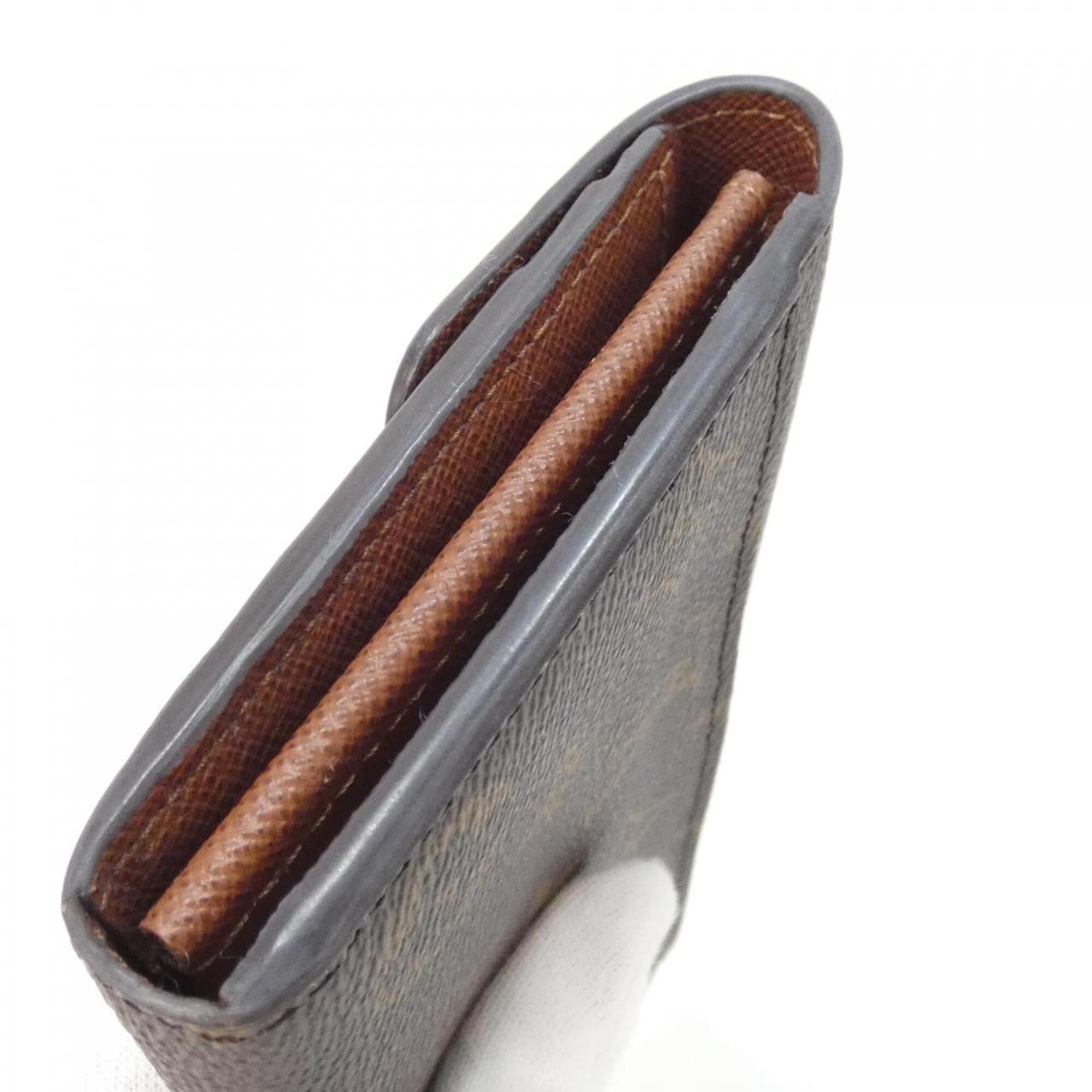 Louis Vuitton Marron Coated Canvas Long Wallet (Bi-Fold) (Pre-Owned)